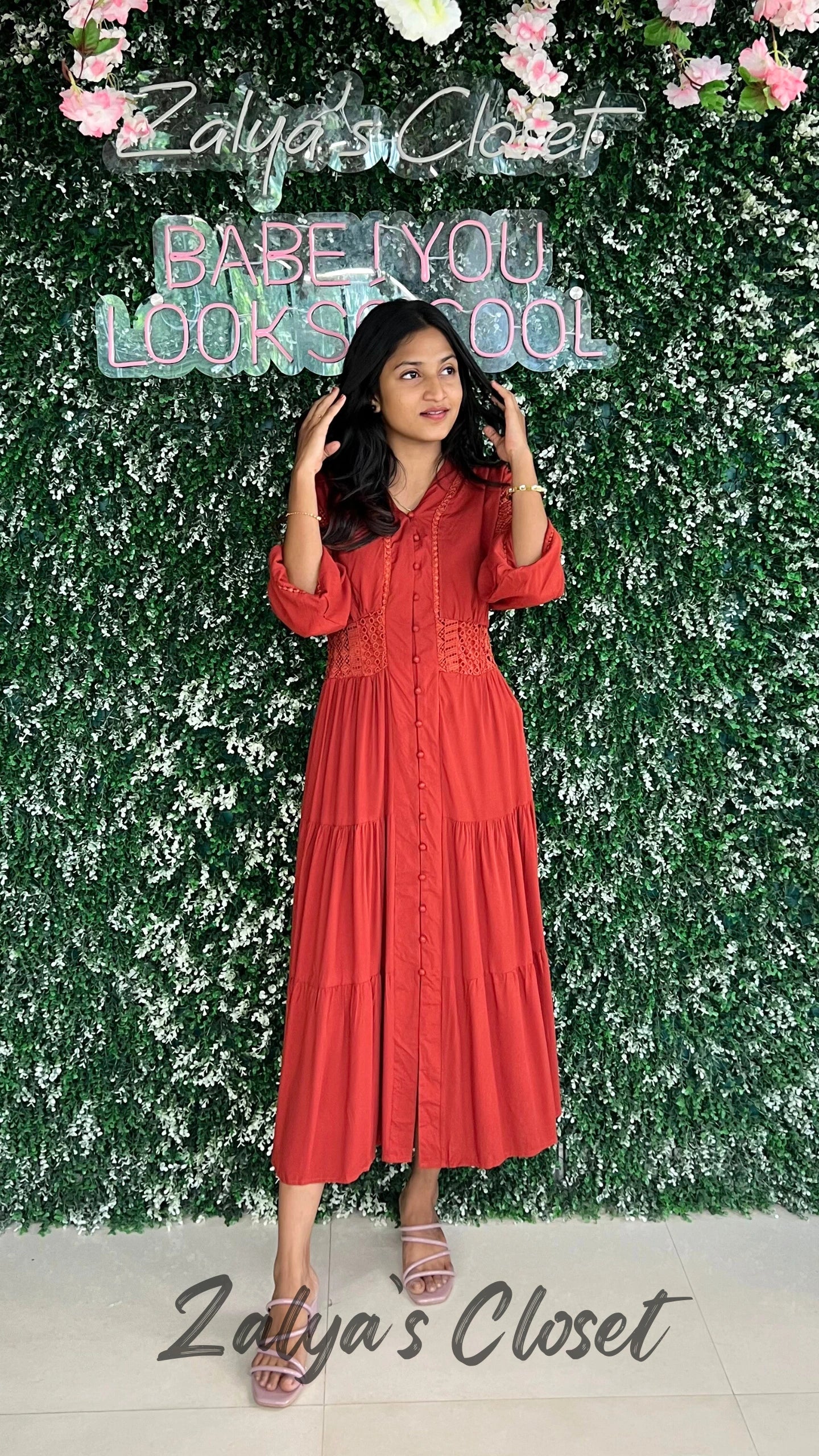 Imported Full Length Front Buttoned Dress image 1