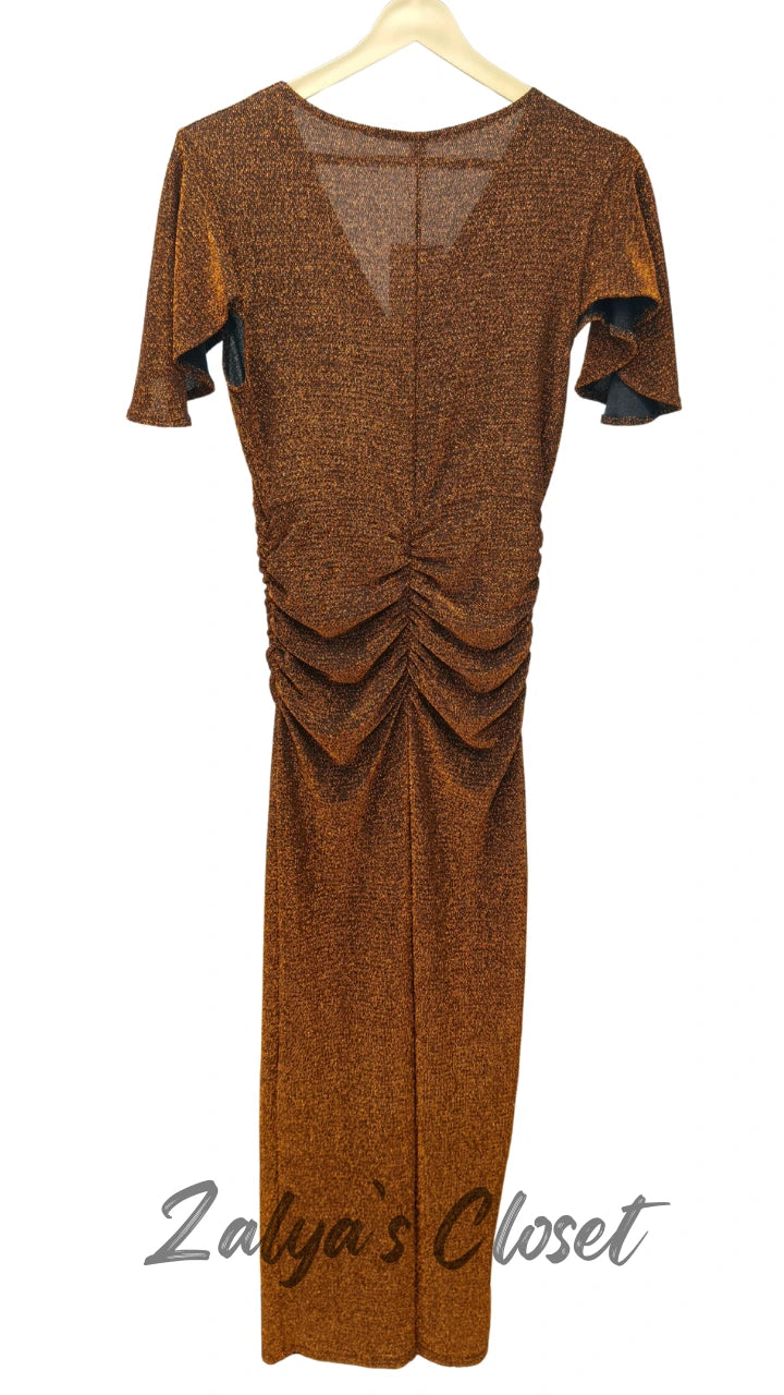 Imported Shimmer V-neck Party Wear image 6