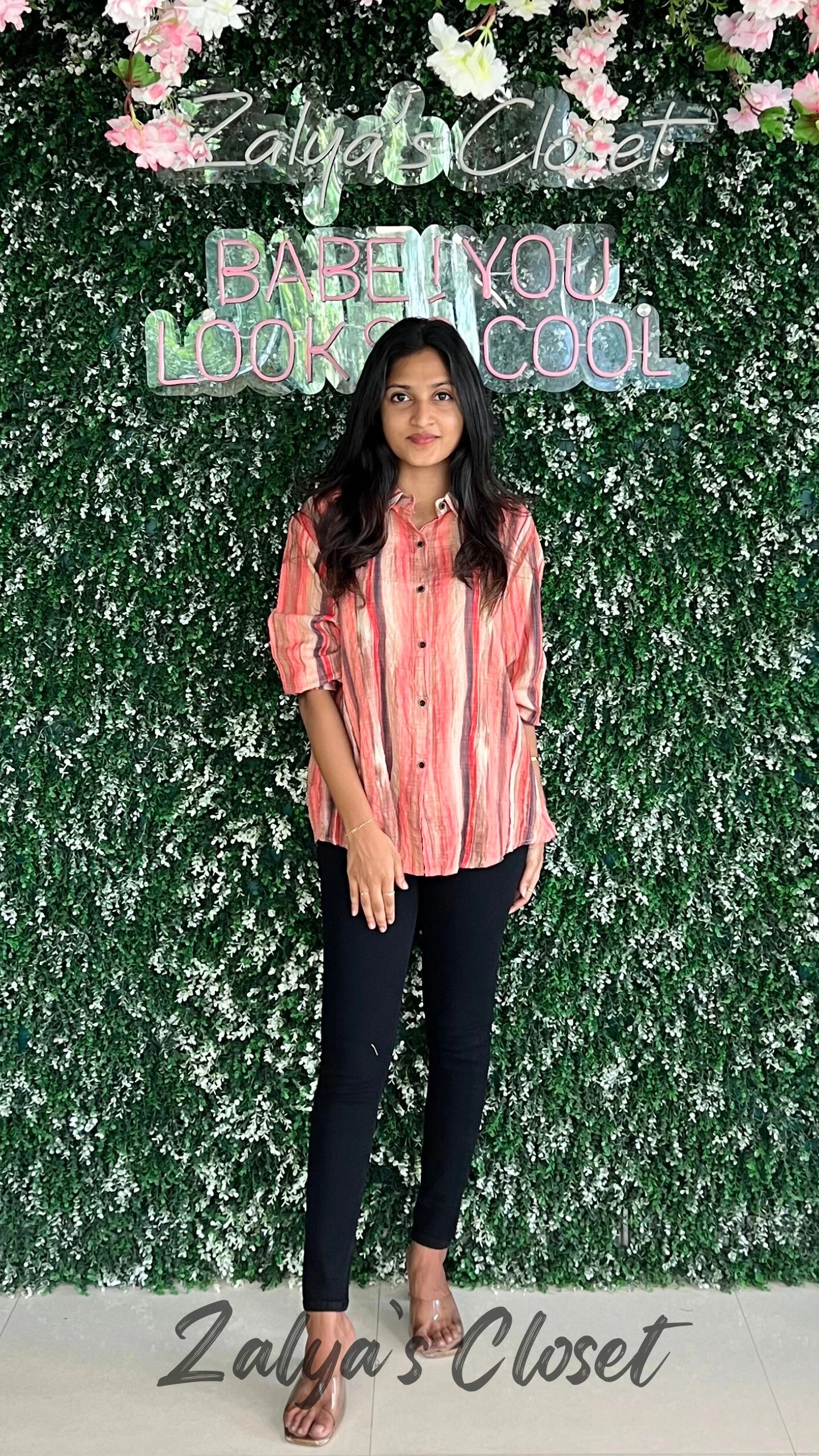 Imported Floral Printed Soft Shirts - Red image