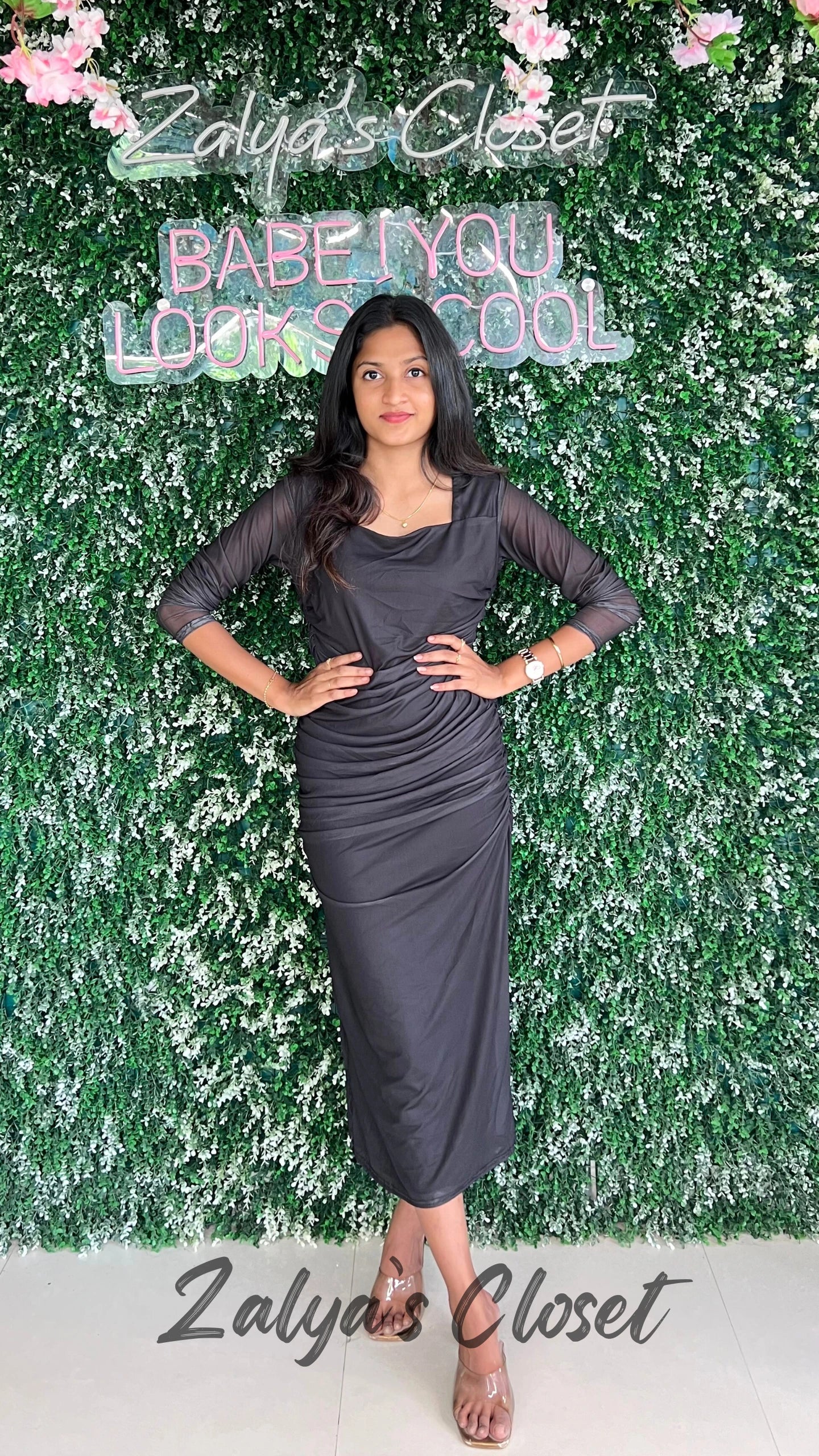 Full length Square Neck Bodycon Dress image 0