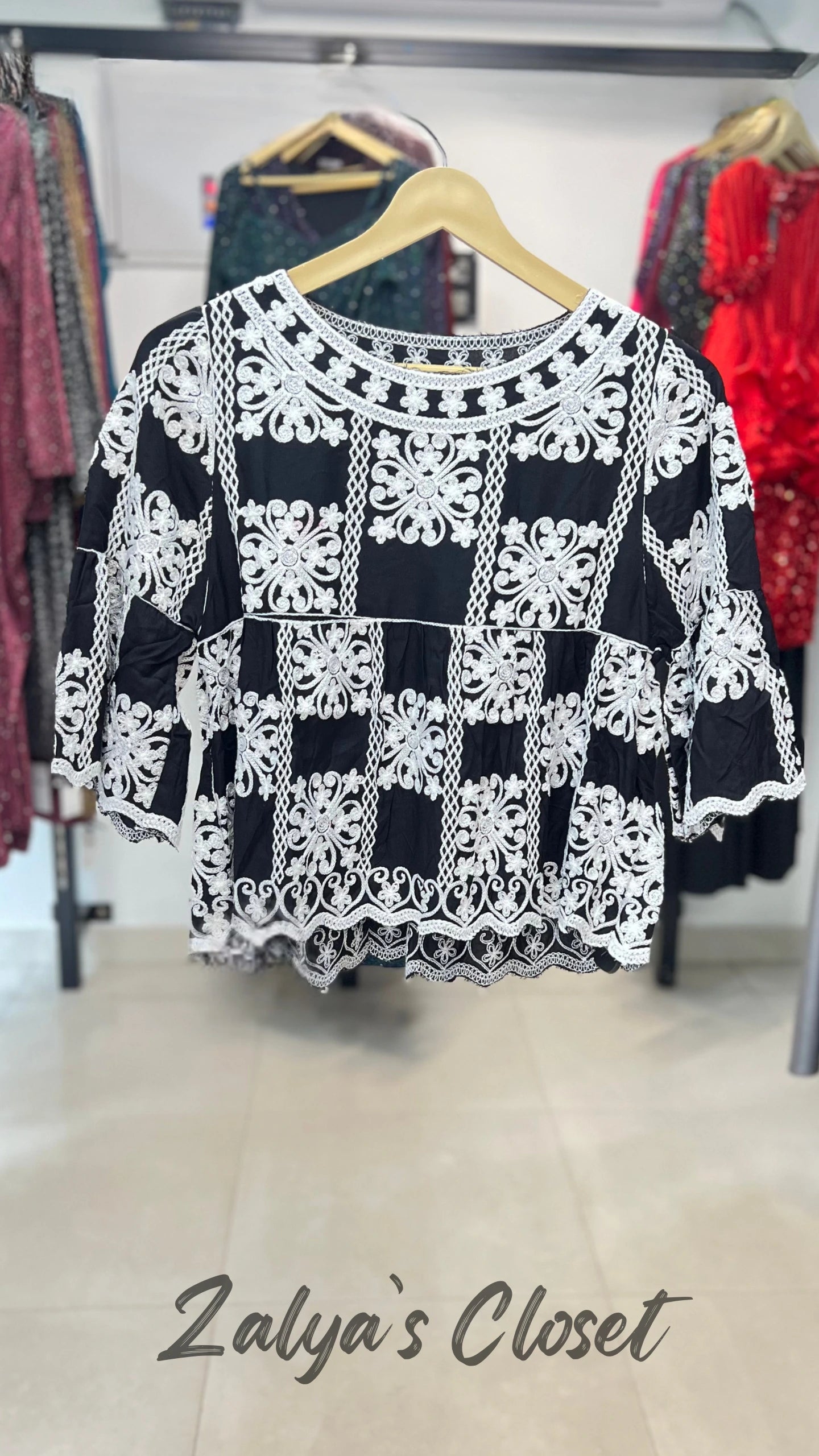 Top with Embroidered Detailing image 18