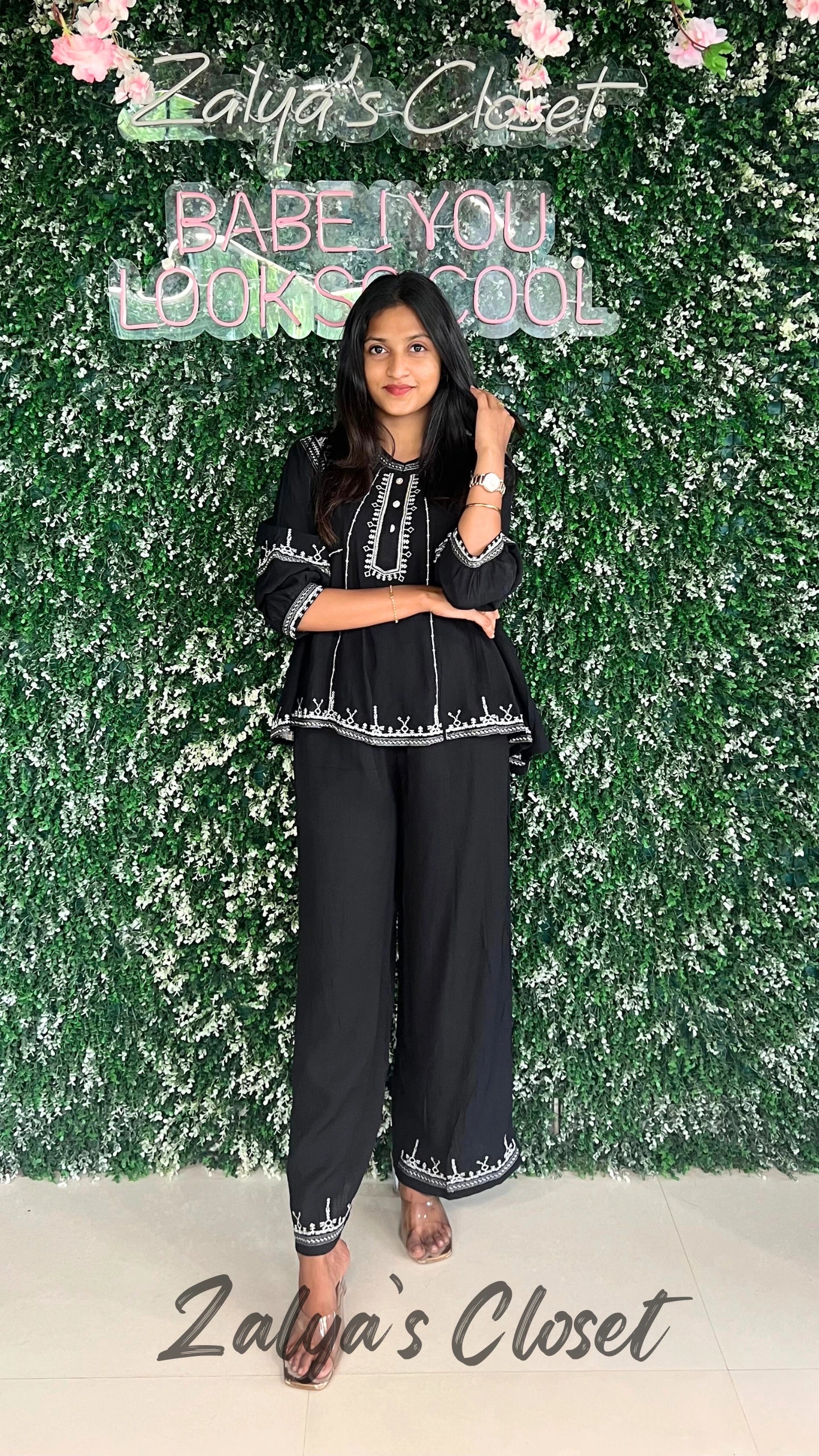 Imported Embroidered Top and Pant Set image 1