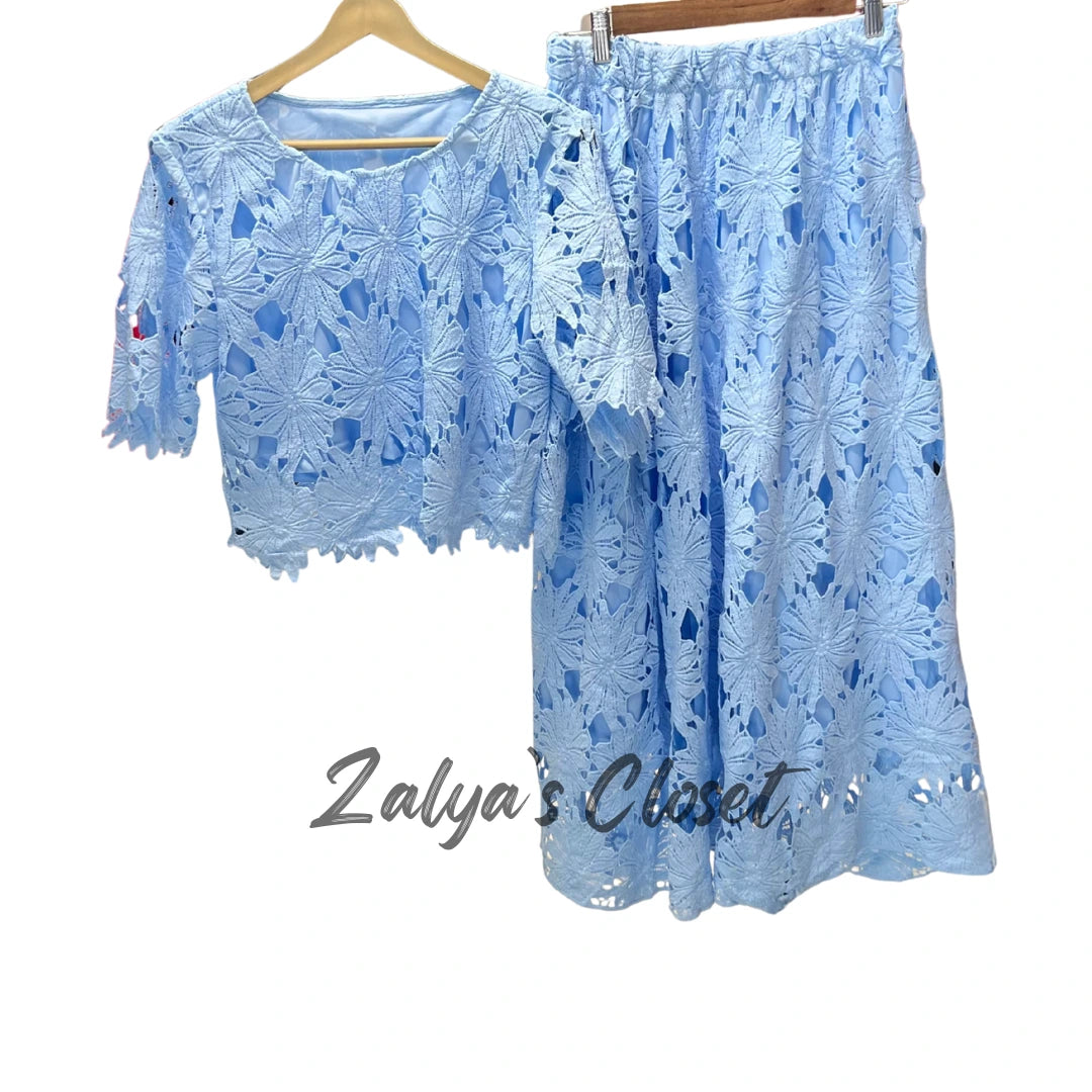 Imported Lace Top and Skirt Set image 3