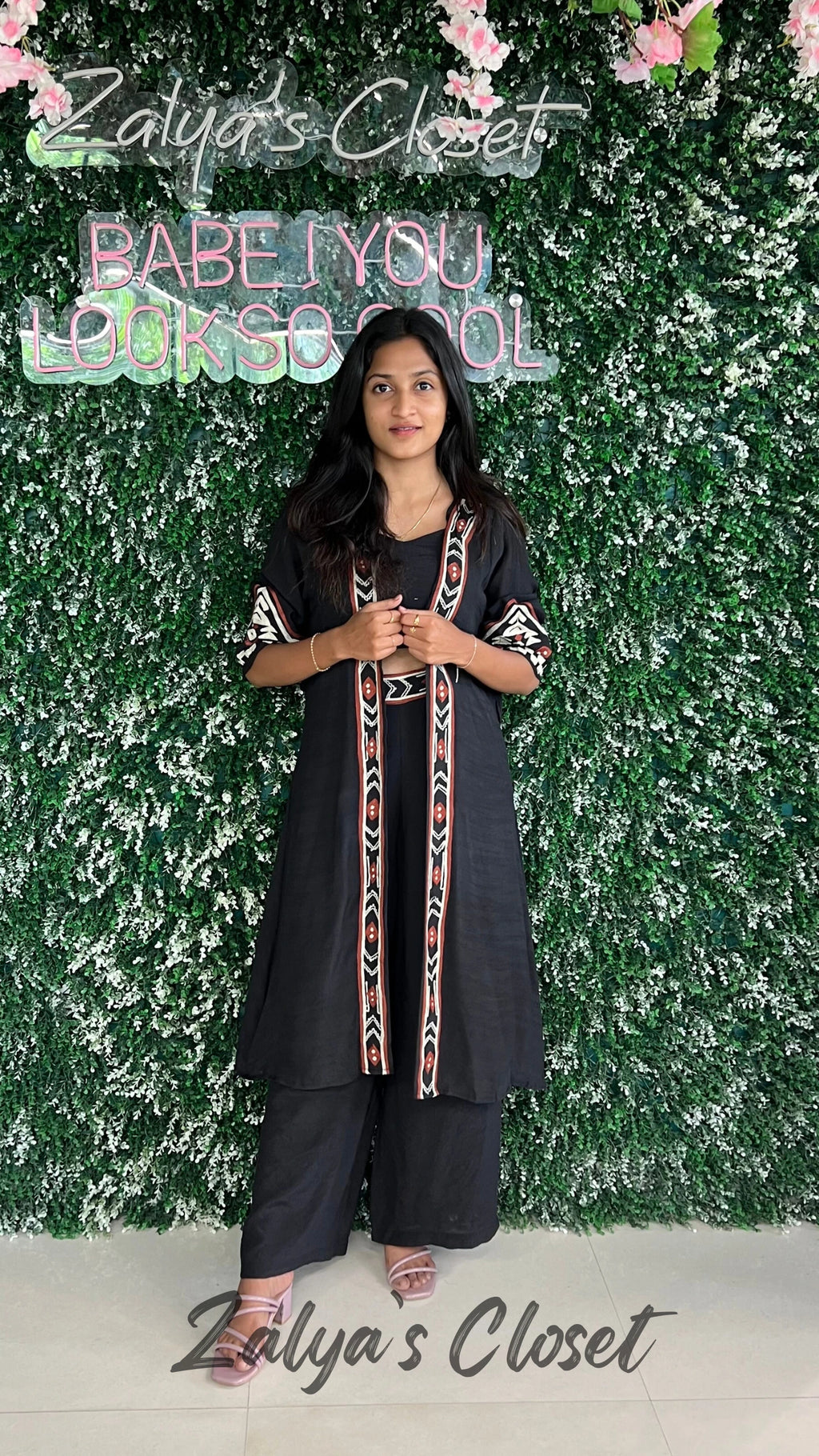 3pcs Long Shrug Co-ord Set image 4