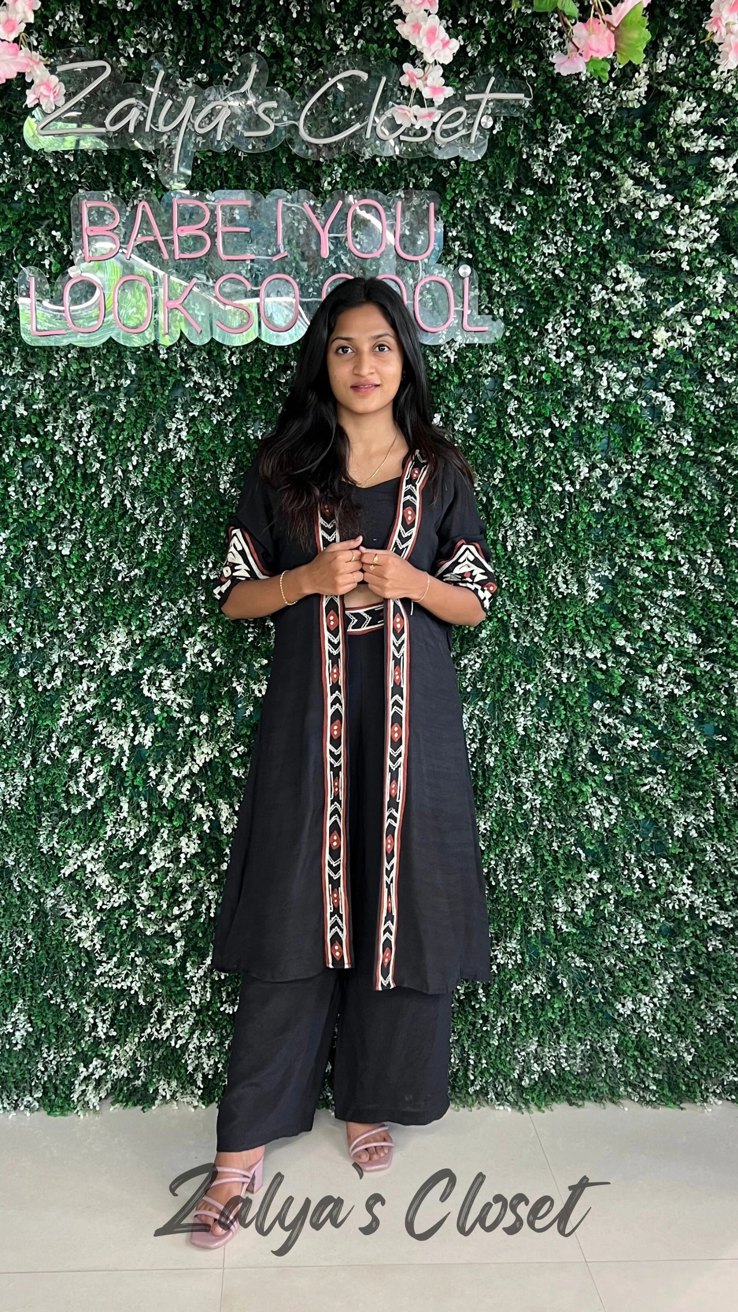 3pcs Long Shrug Co-ord Set image 4