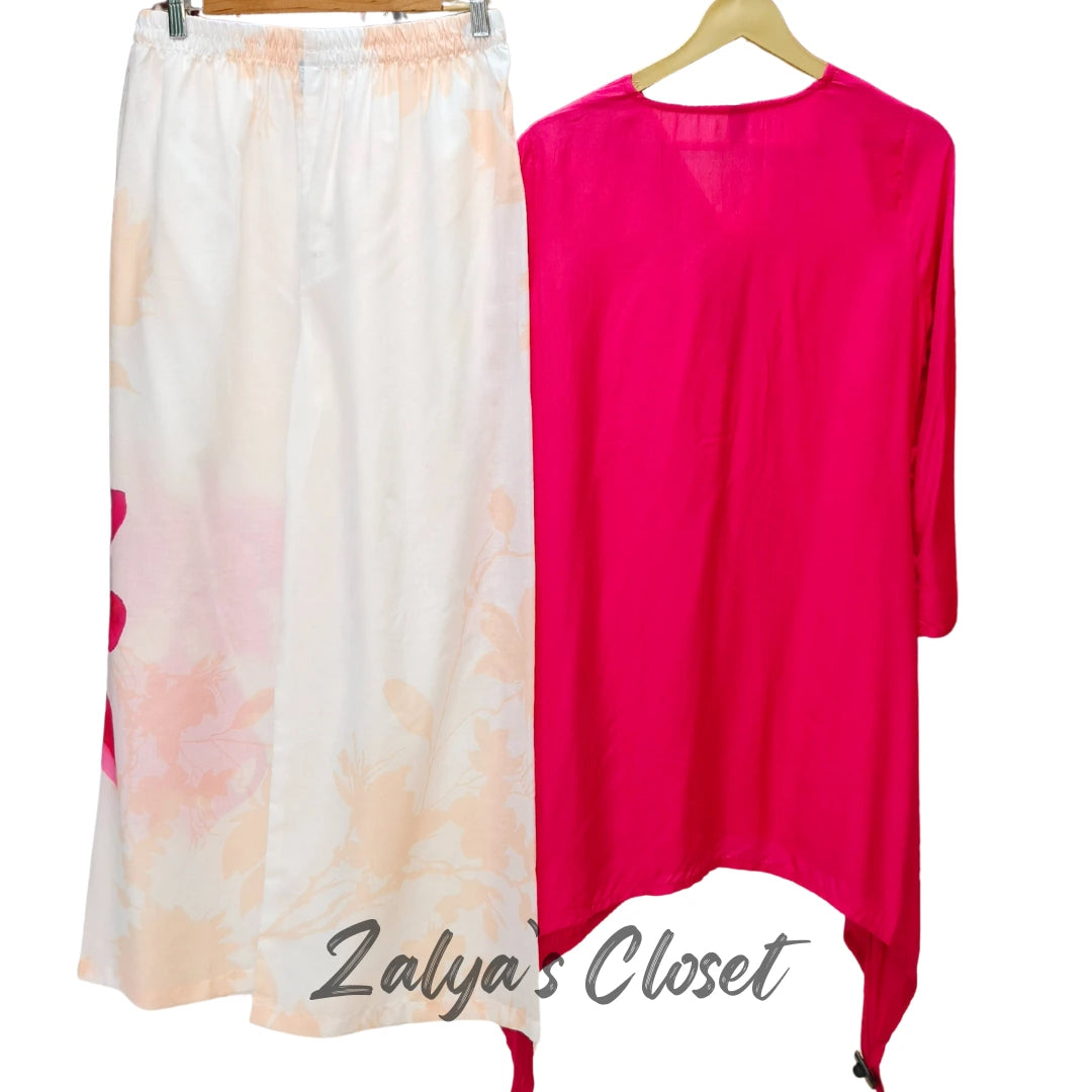 Flower Printed Asymmetrical Co-ord Set image 7