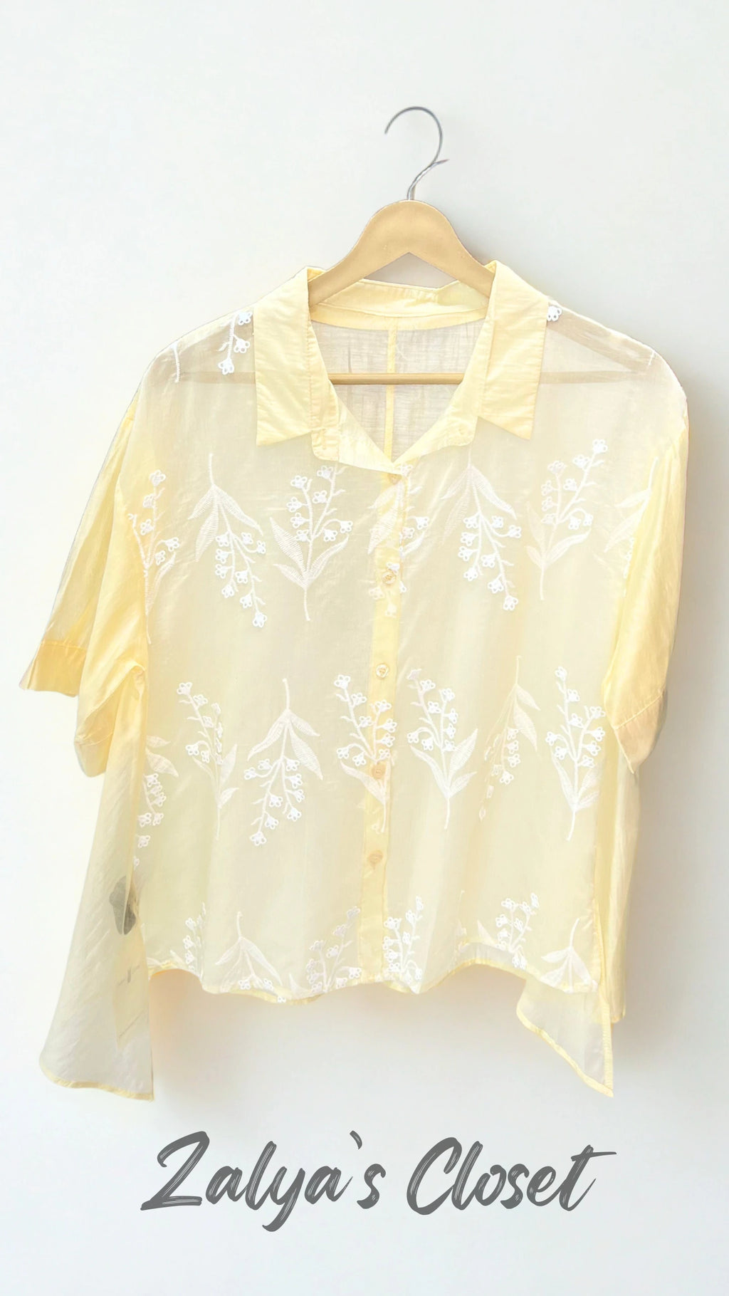 Imported Embroidery Shirts - Yellow image
