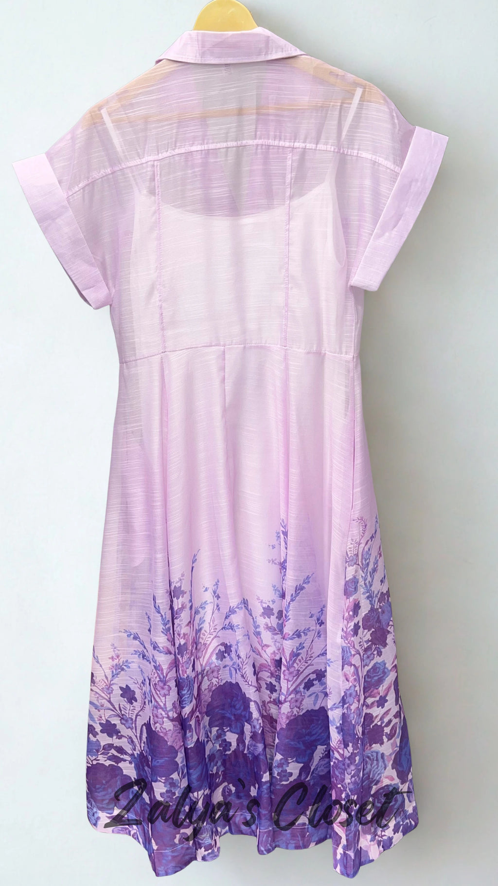 Imported Printed Dress with Inner and Belt image 8