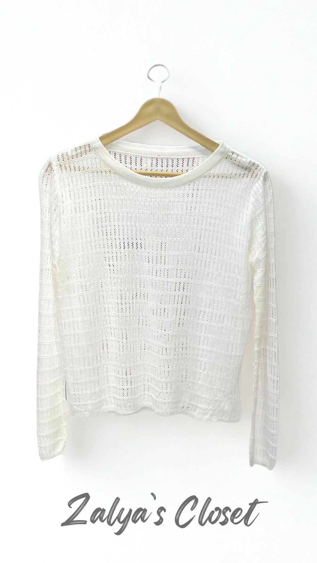 Imported Crochet Tops - White image