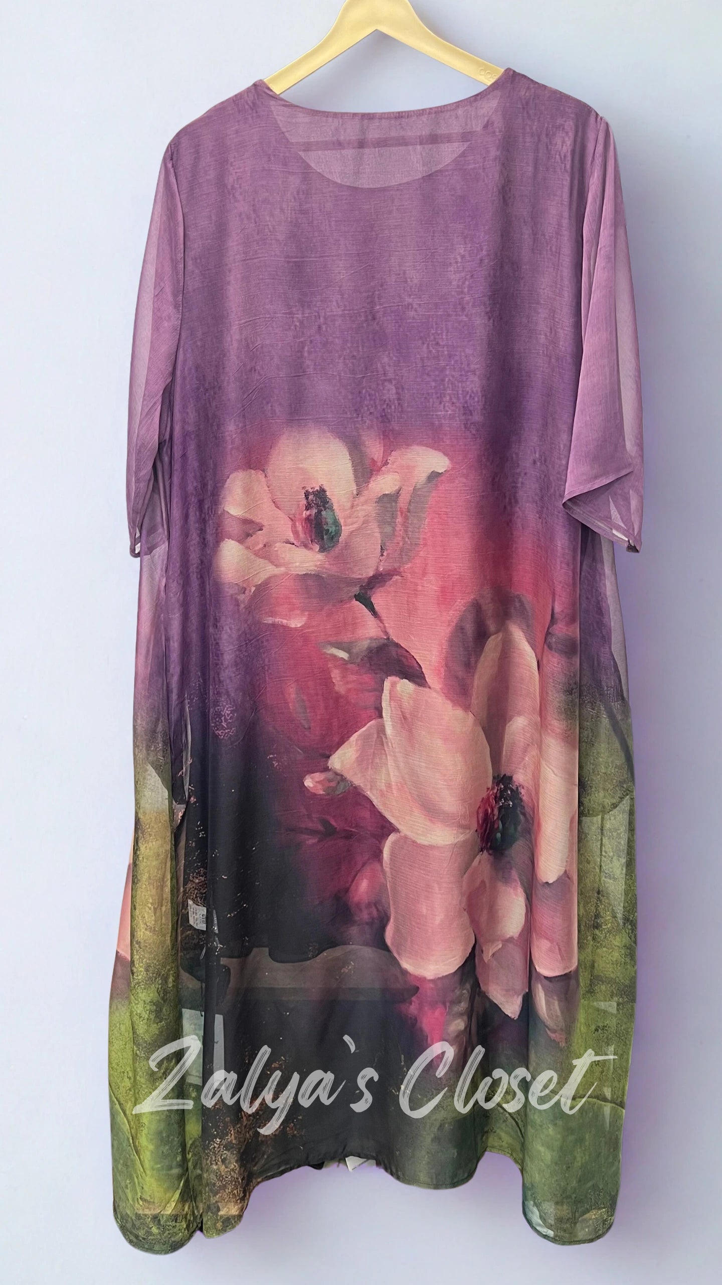 Imported Bottom Printed Plus Size Tunic Dress image 2