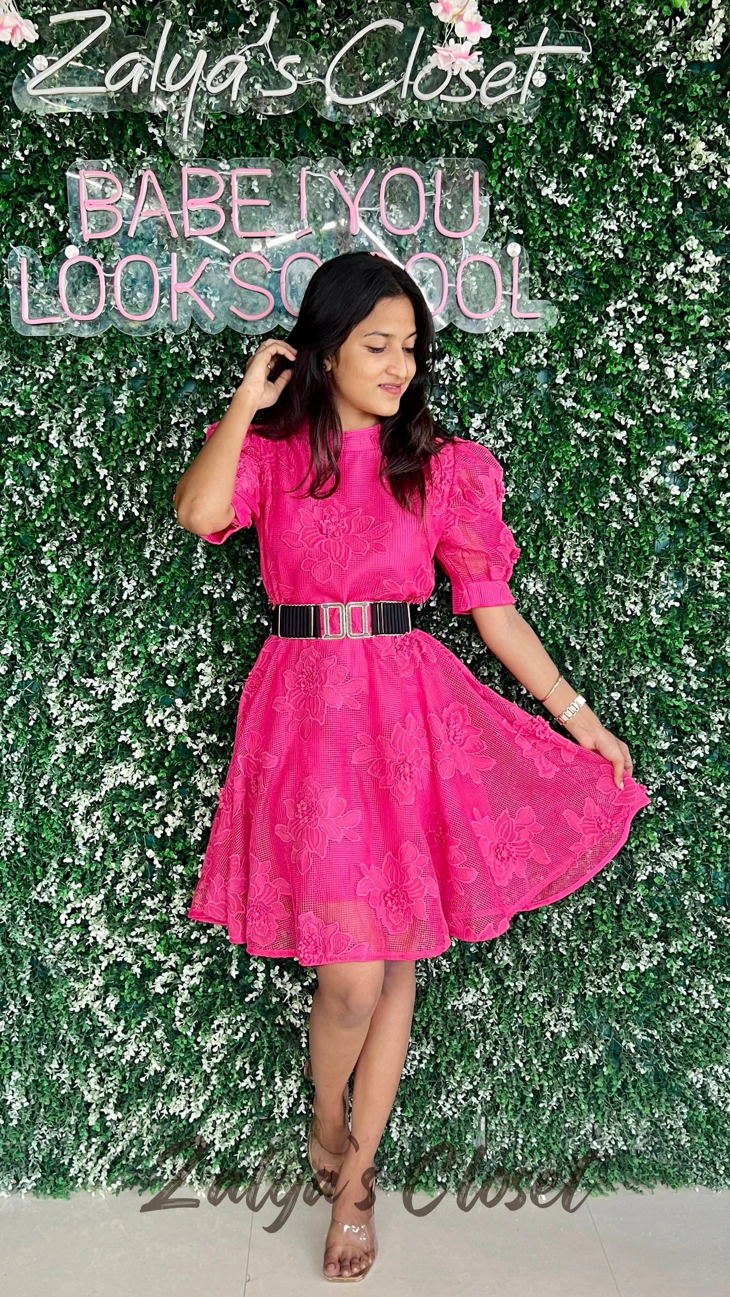 Embroidered Knee Length Dress image 2