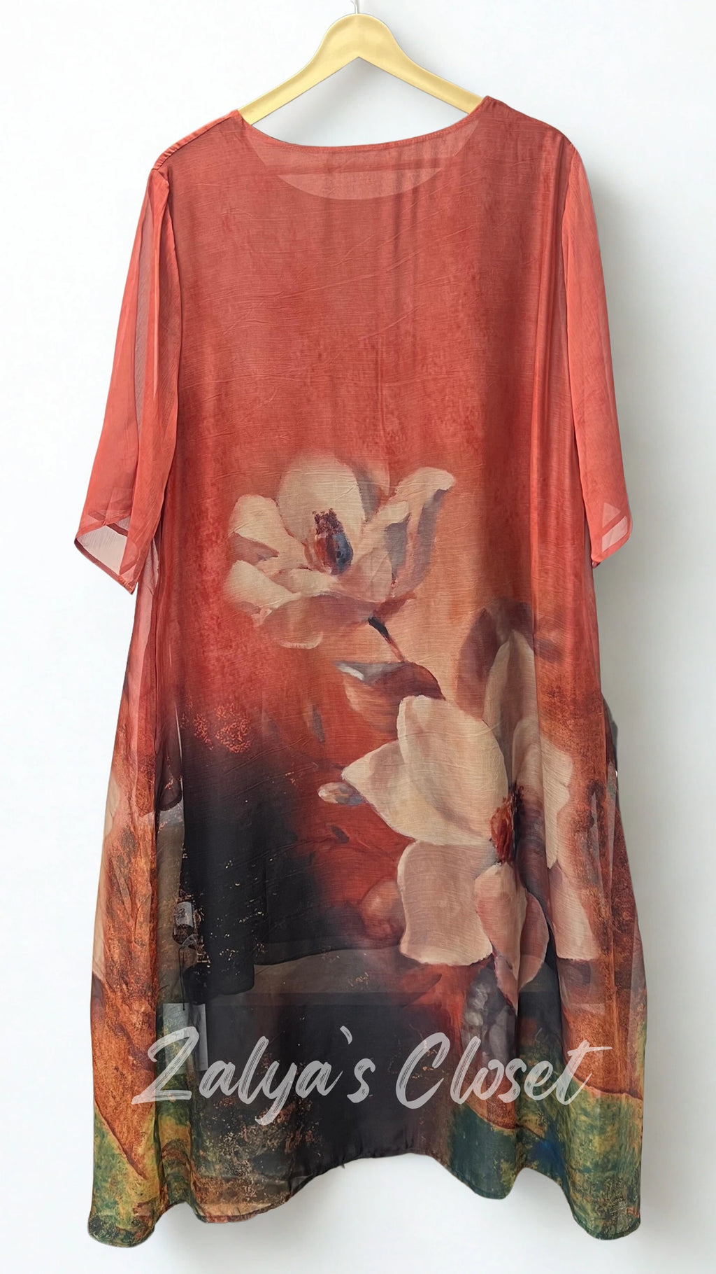 Imported Bottom Printed Plus Size Tunic Dress image 10