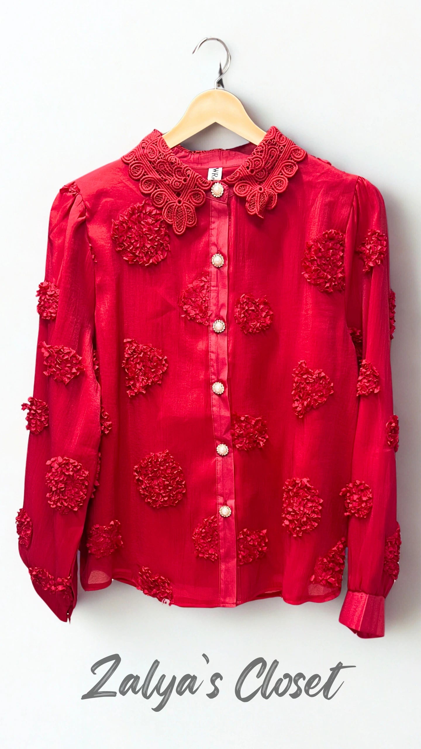 Imported Flower Embossed Tops image 0