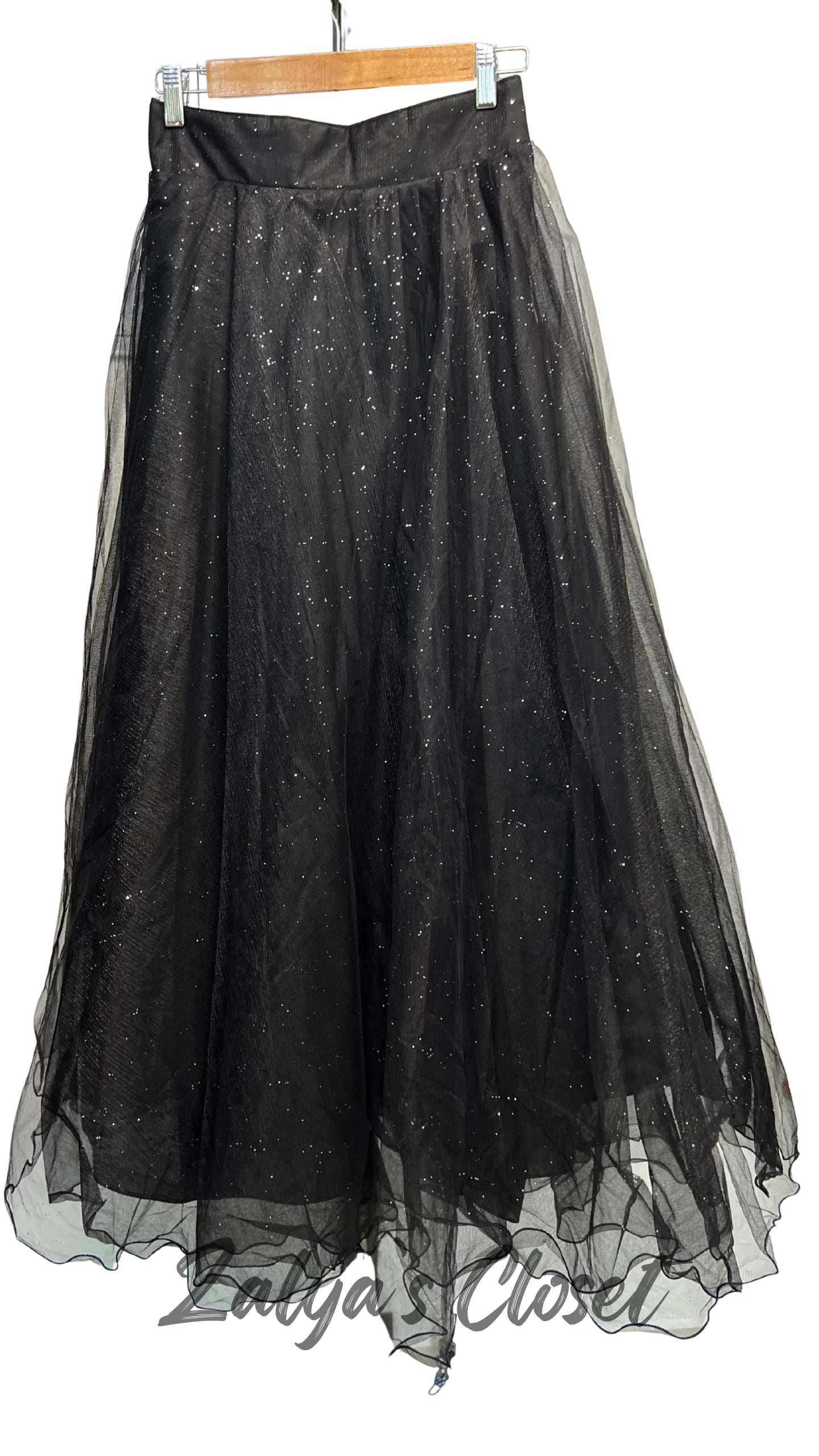 Organza Skirts With Stone Work - Black image