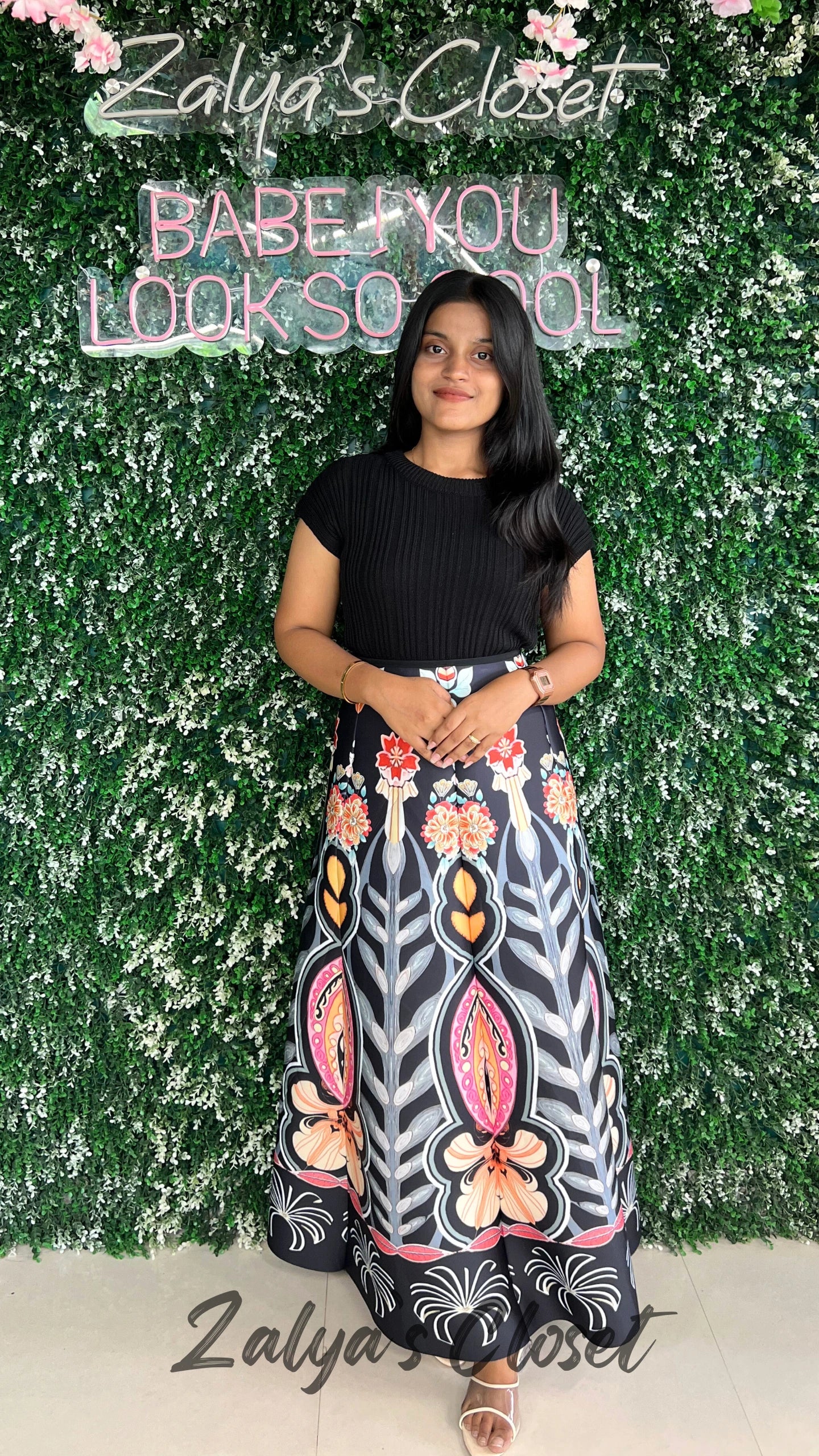 Fully Printed Foam Skirts Imported - Black image