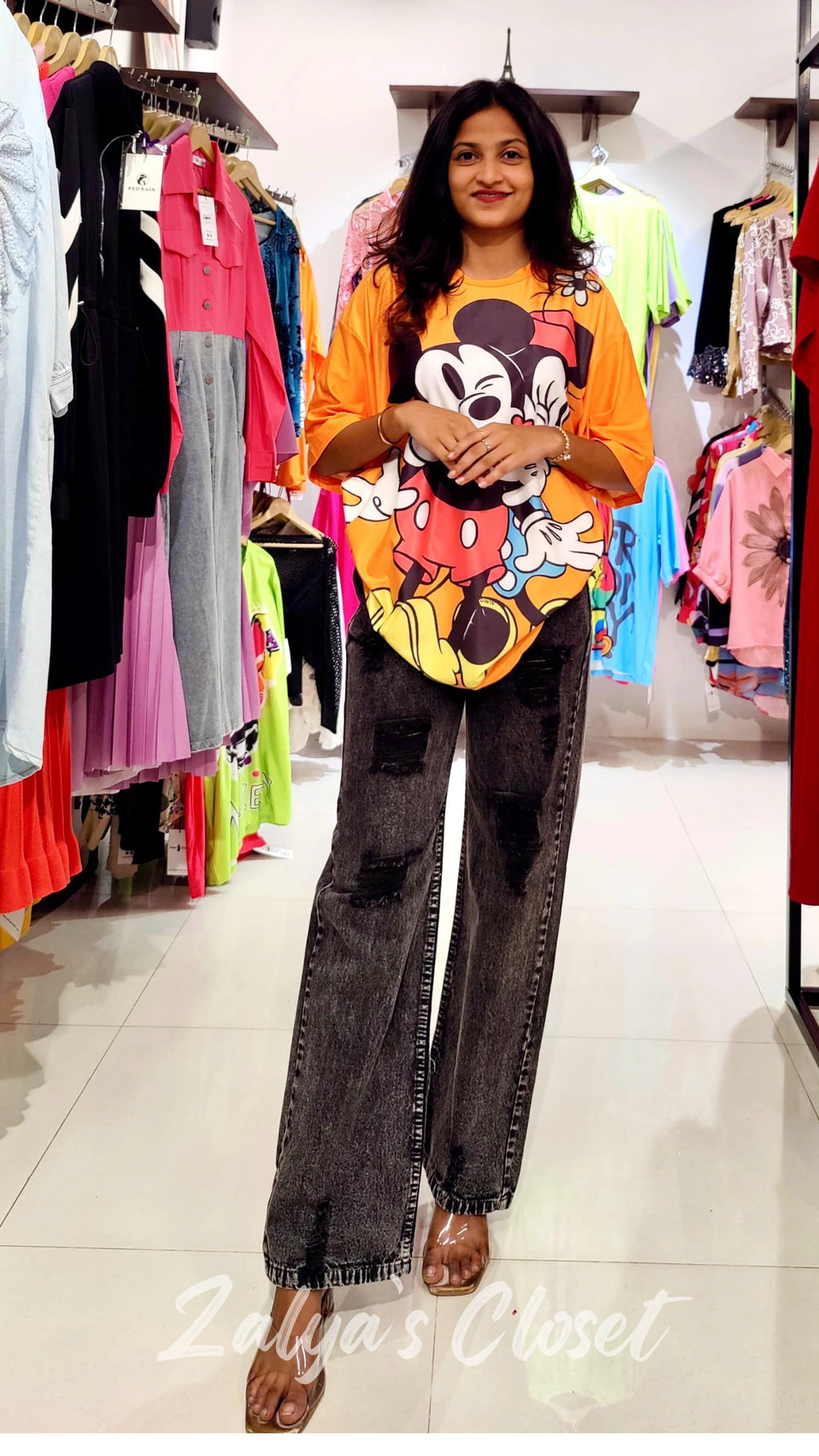 Funky Printed T-shirt - Orange image