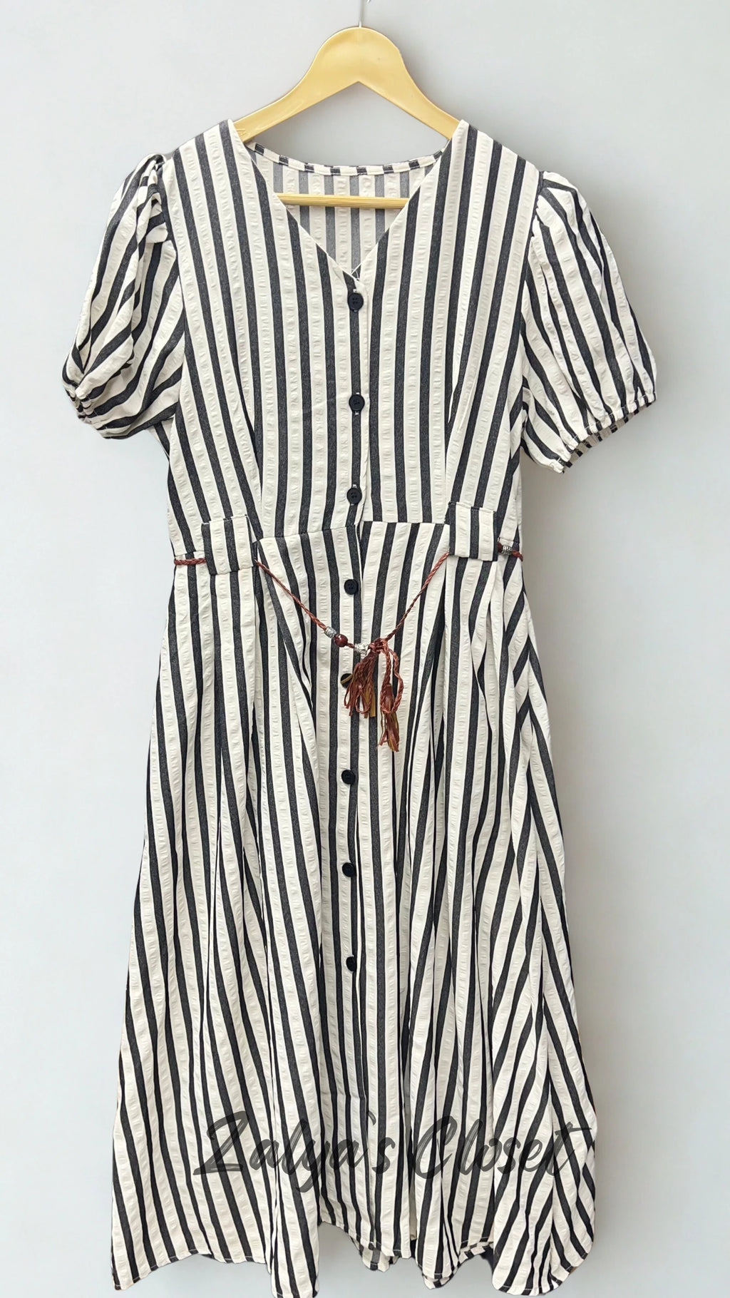 Imported Korean Striped Dress image 9