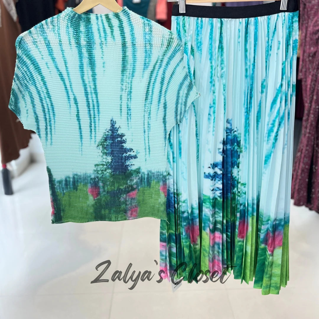 Imported Flower Printed Magic Skirt and Top Set image 2