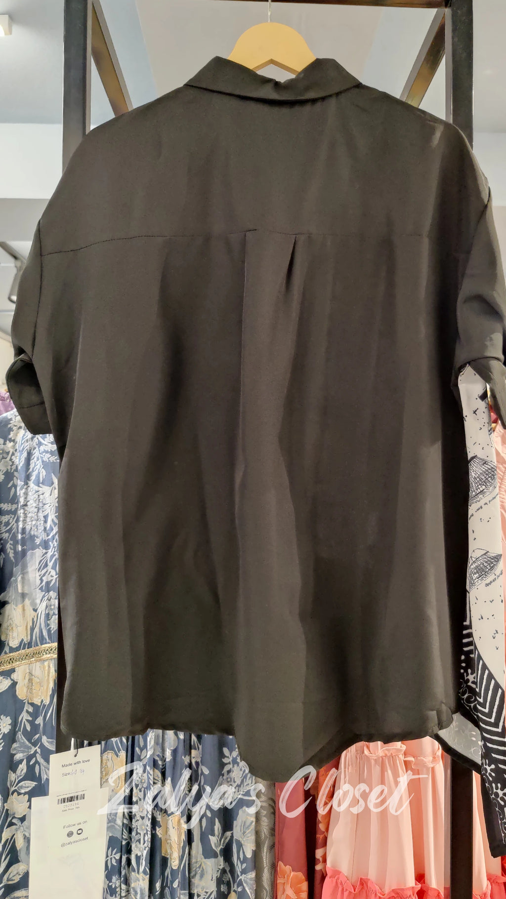 One Side Printed Asymmetrical Imported Shirt image 3