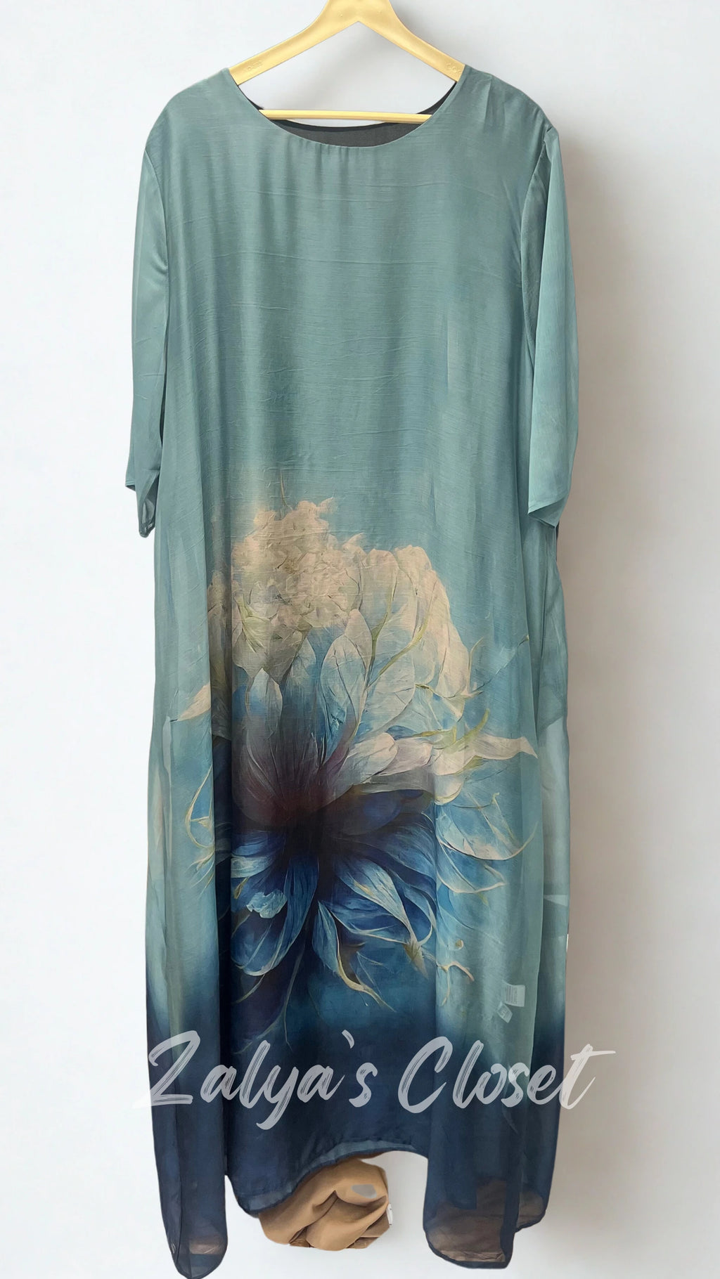 Imported Bottom Printed Plus Size Tunic Dress image 5