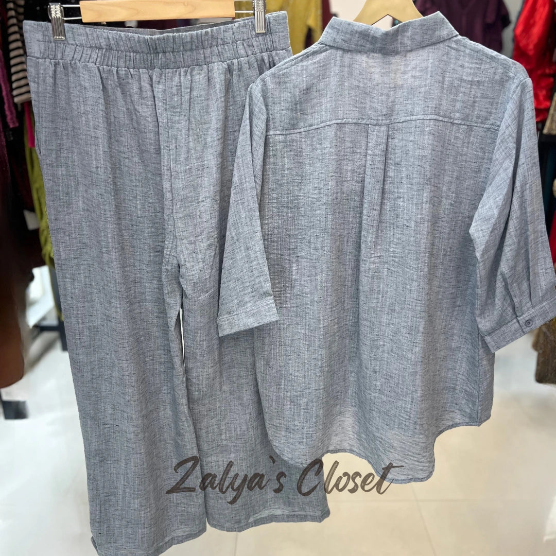 Linen Embroidered Co-ord Set image 7