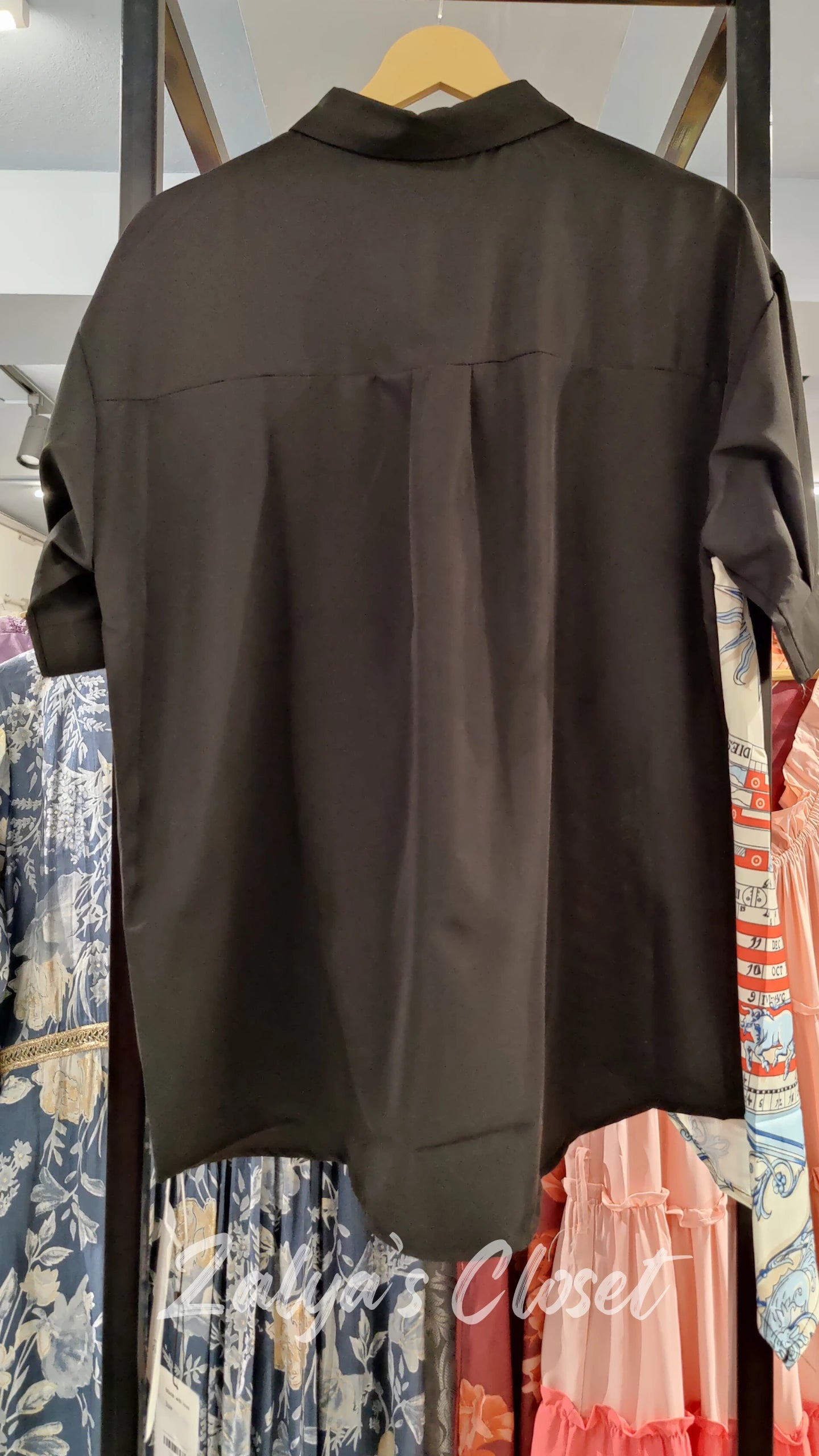 One Side Printed Asymmetrical Imported Shirt image 9