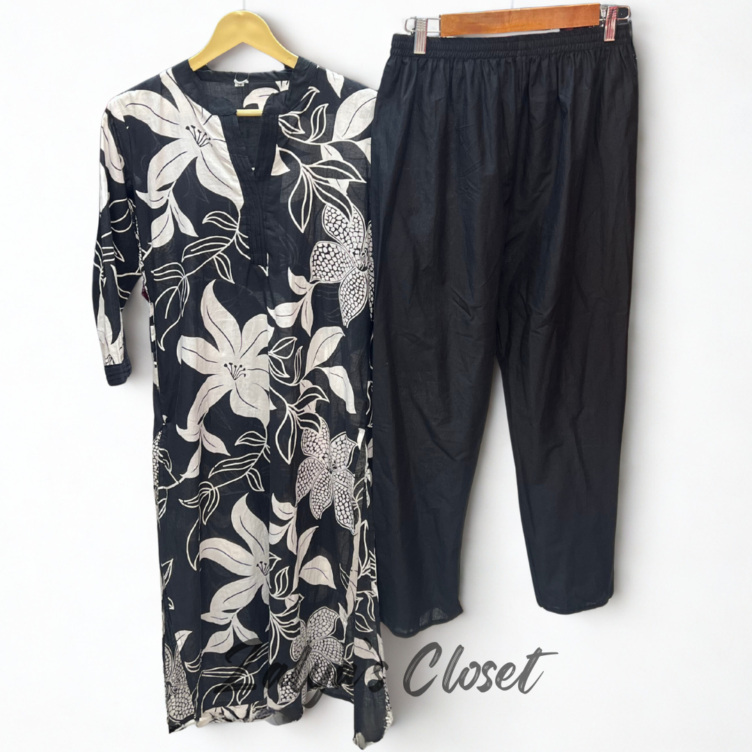 Cotton printed Kurti and Pant Co-ord Set image 11