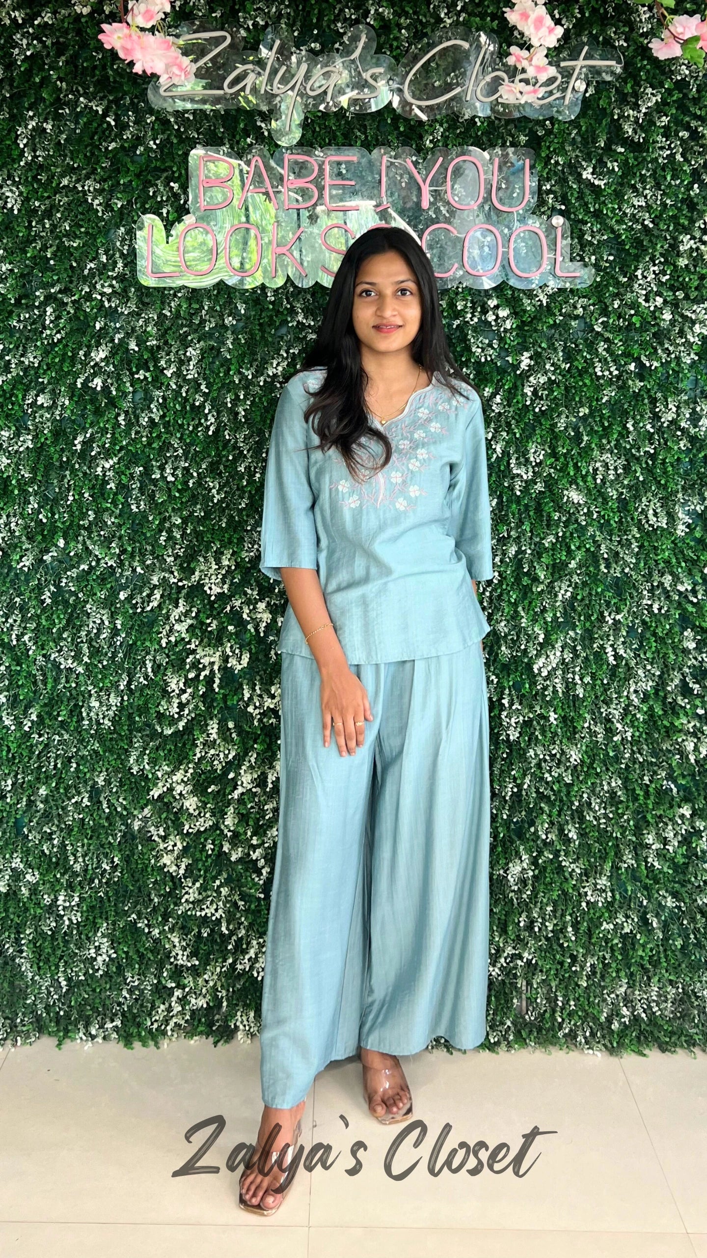 Imported Embroidered Top and Pant Set image 4