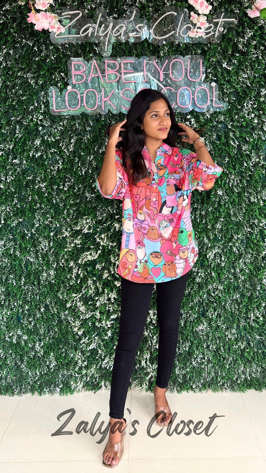 Funky Printed Shirts - Dark Pink image