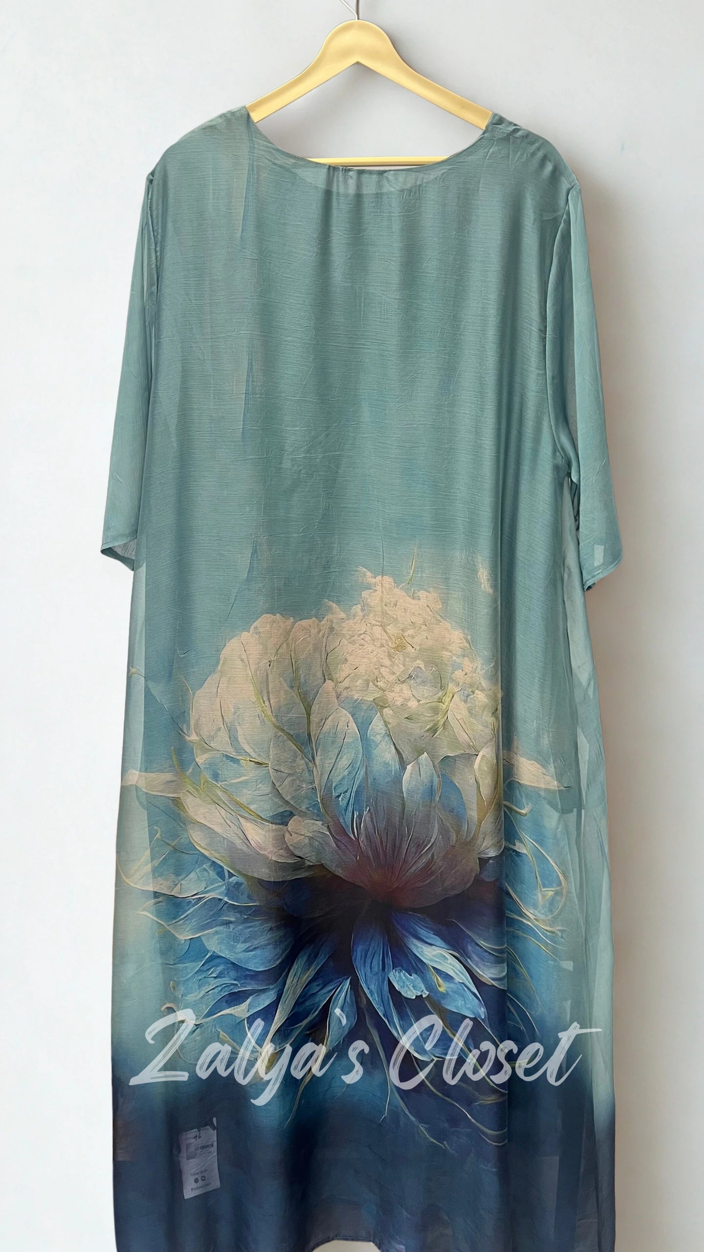 Imported Bottom Printed Plus Size Tunic Dress image 7