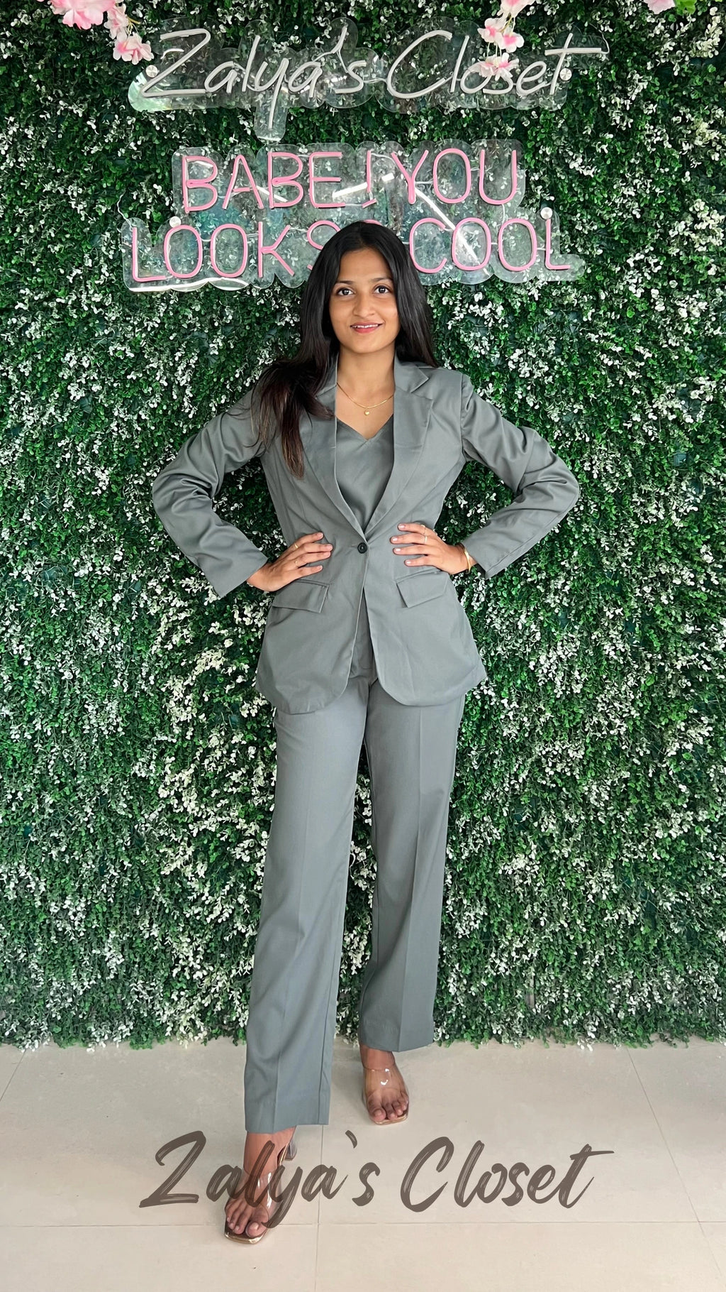 Premium 3pcs Blazer Suit set Green - 10 image