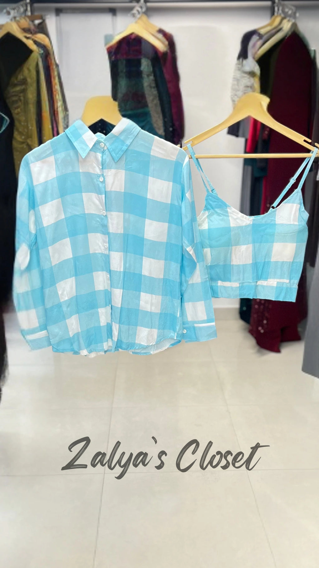Checked Shirt with Inner image 3