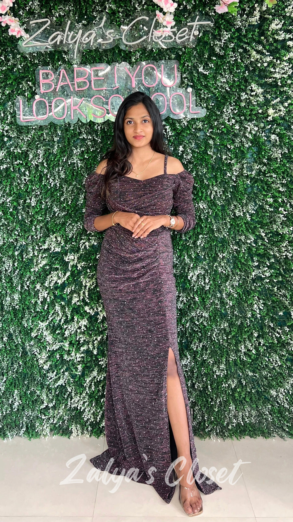 Sweet Heart Neck Full Length Party Wear - Wine Color, 40 - 44 image