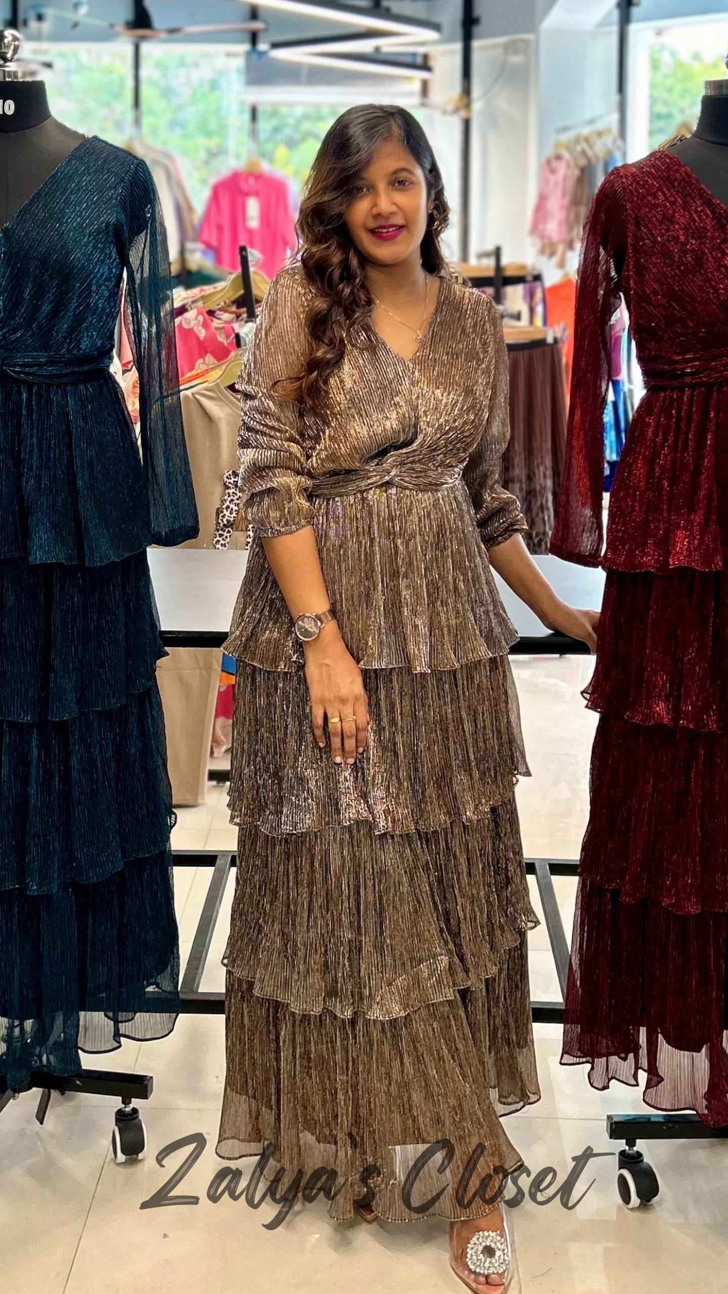 Tiered Party wear Gown image 2