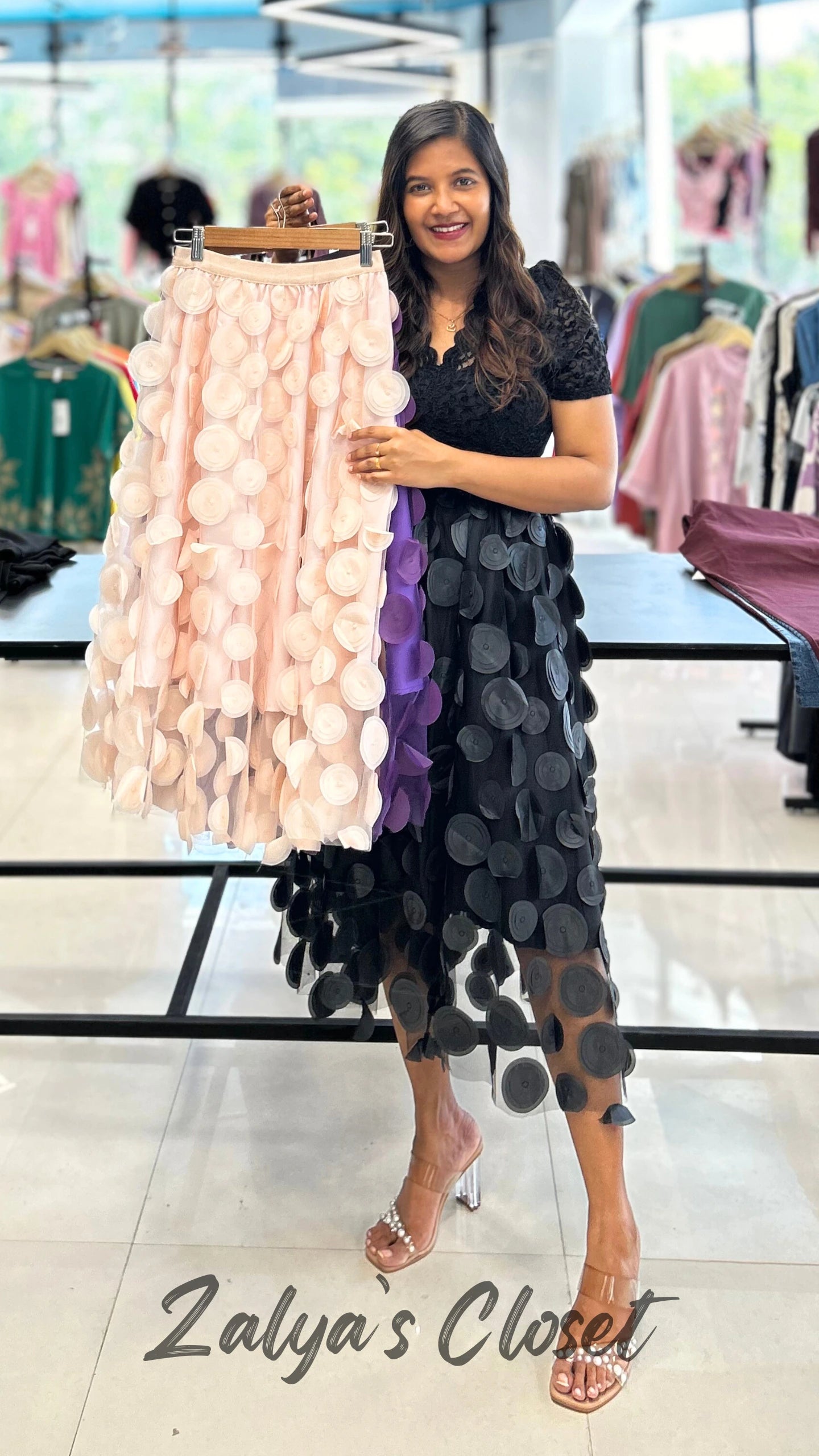 Imported Net Skirts - Pink image