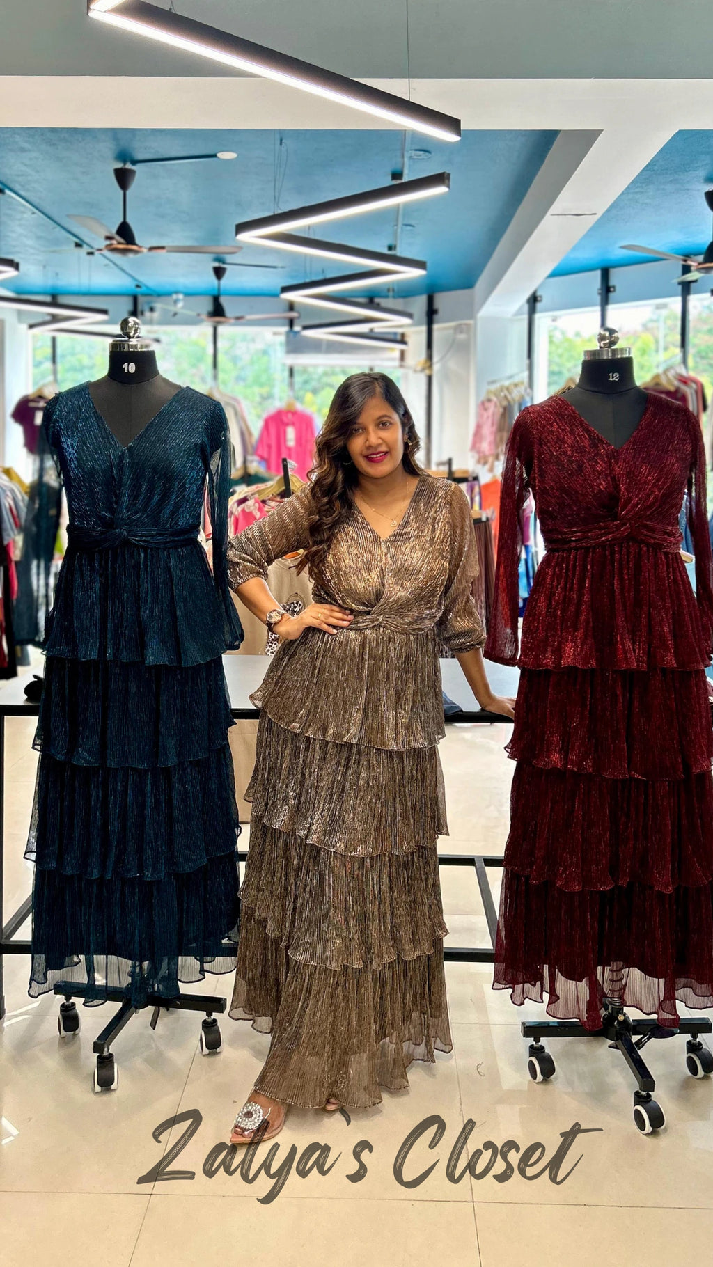 Tiered Party wear Gown image 1