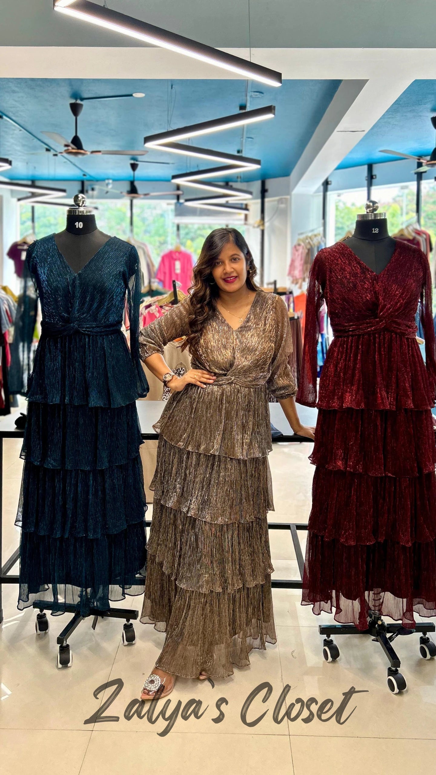 Tiered Party wear Gown image 1