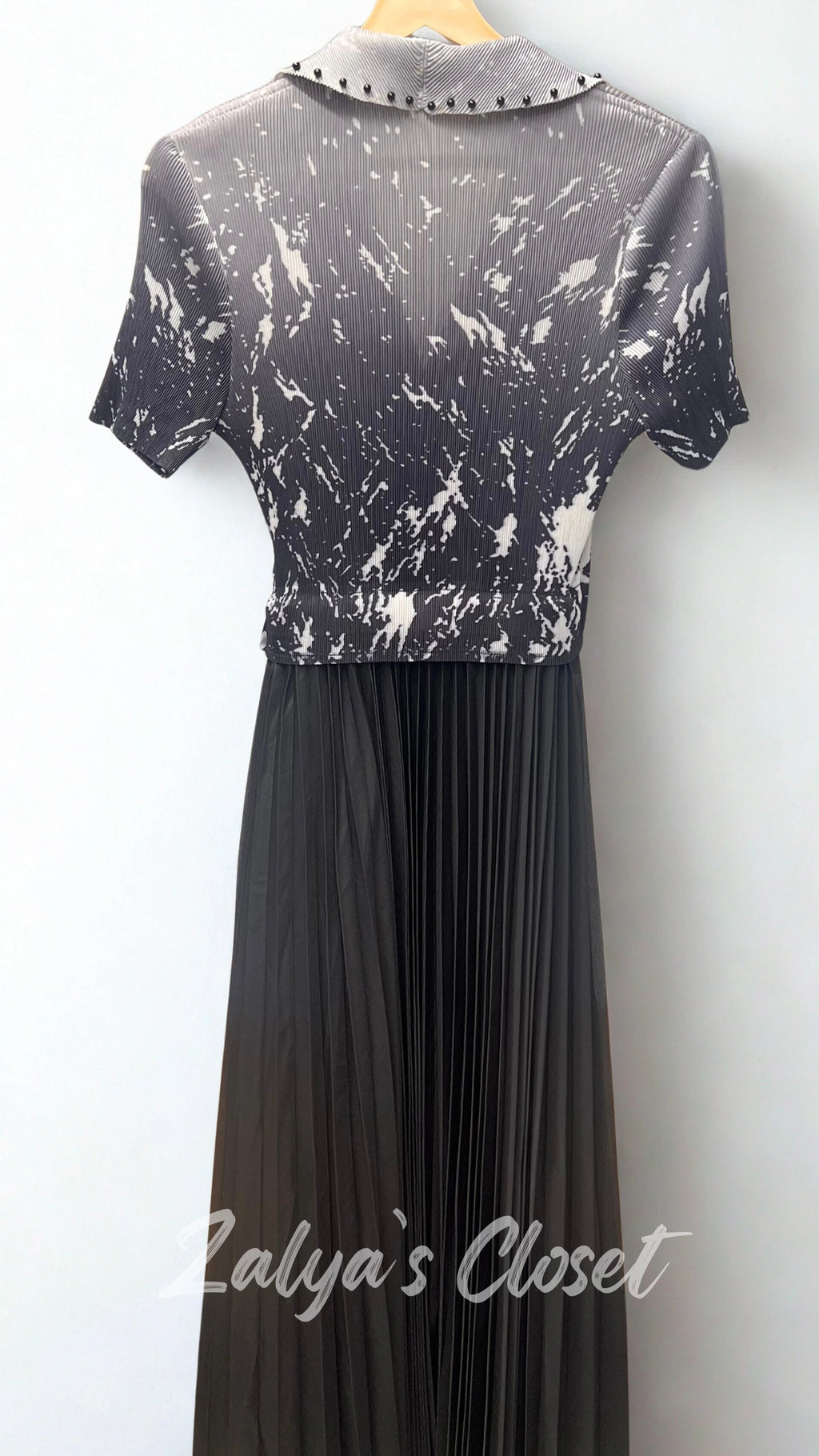 Imported Half Printed & Half Solid Magic Dress image 8