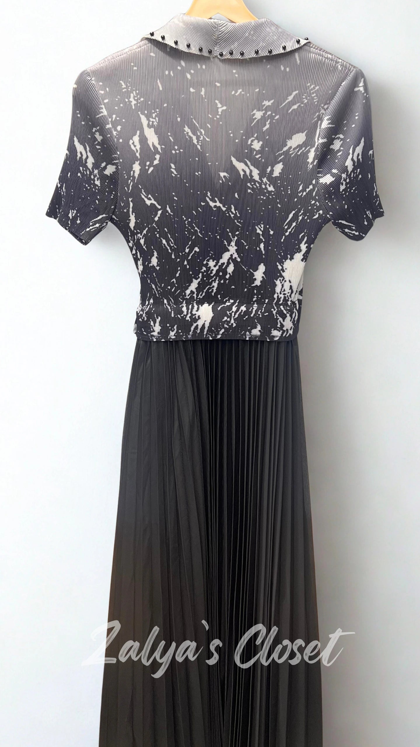 Imported Half Printed & Half Solid Magic Dress image 8