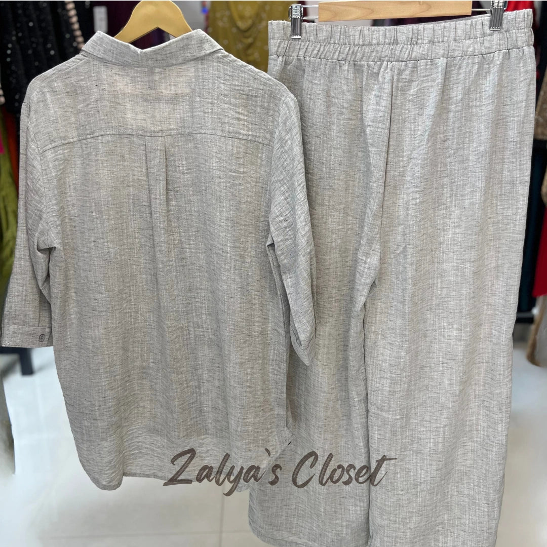 Linen Embroidered Co-ord Set image 11