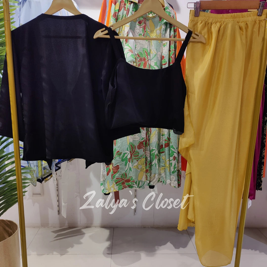 3 Pcs Cowl Skirt Indo Western Co-ord Set image 15