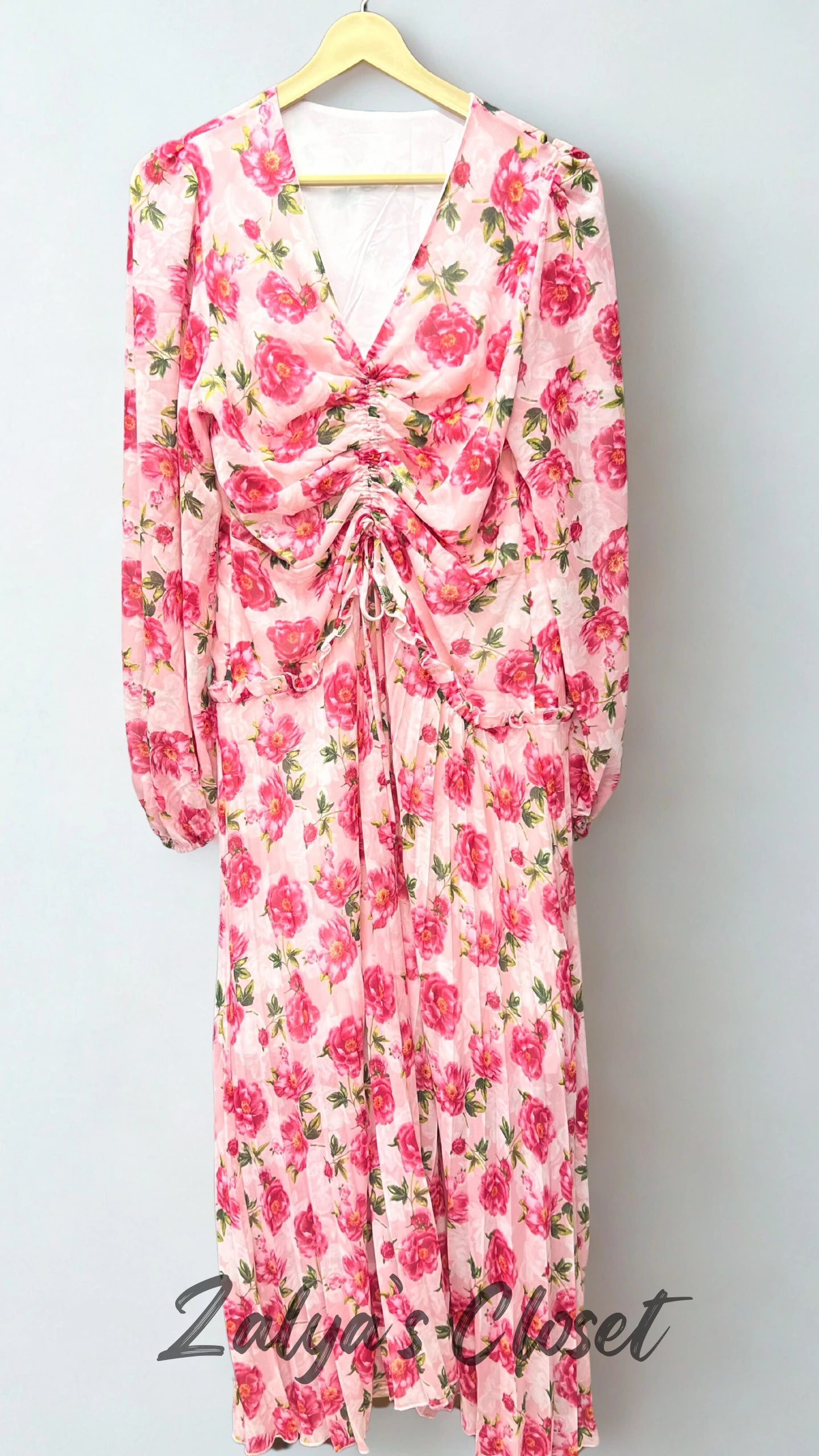 Full Length Floral Printed Dress image 3