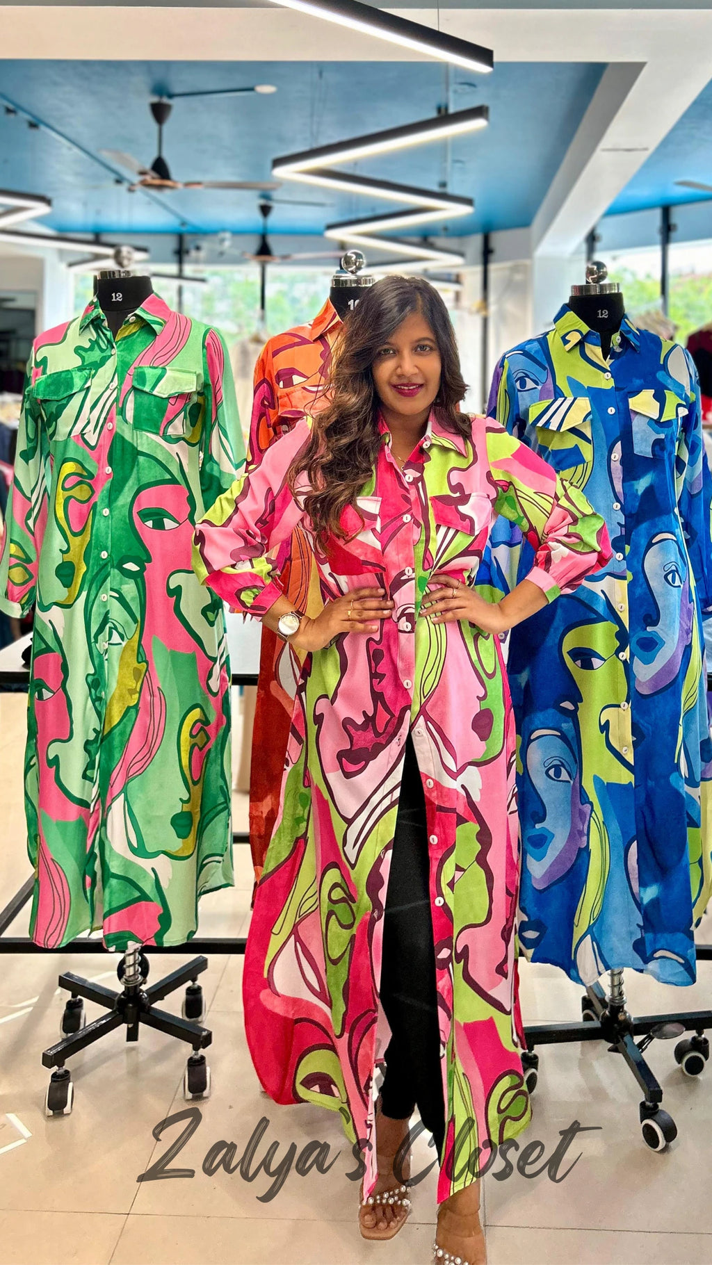 Funky Printed Shirt Dress image 2