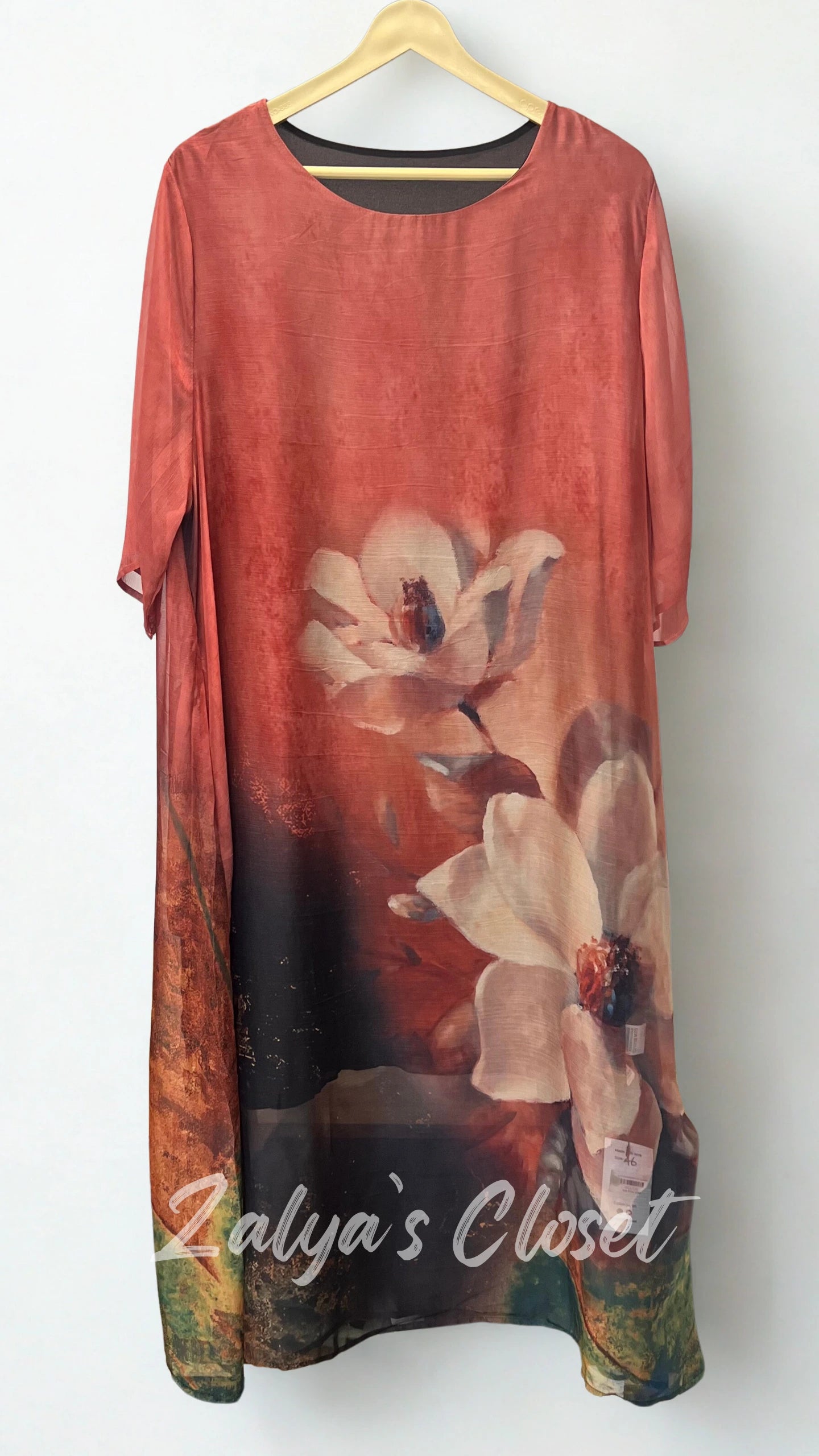 Imported Bottom Printed Plus Size Tunic Dress image 9