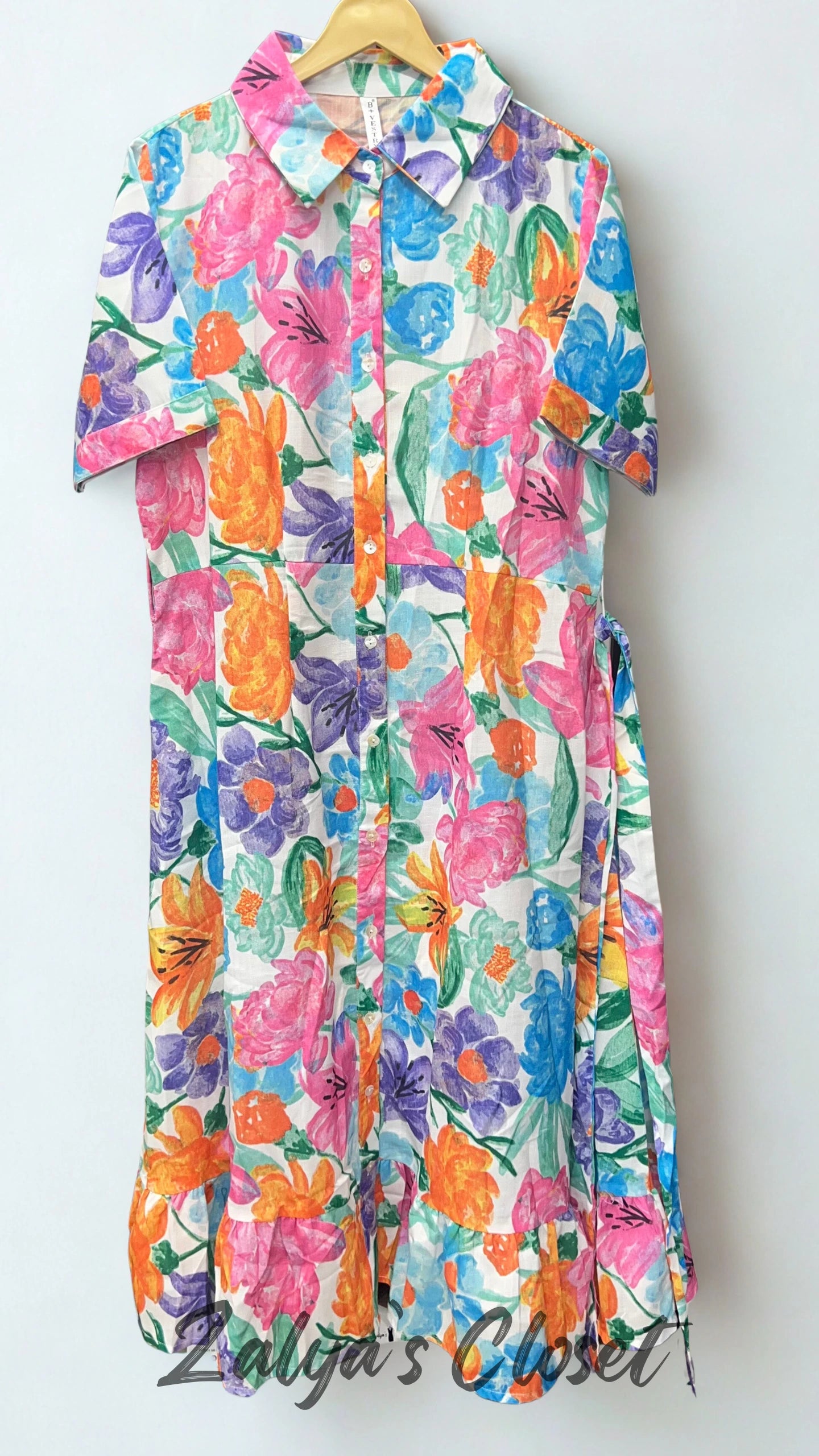 Printed Front Buttoned Dress image 6