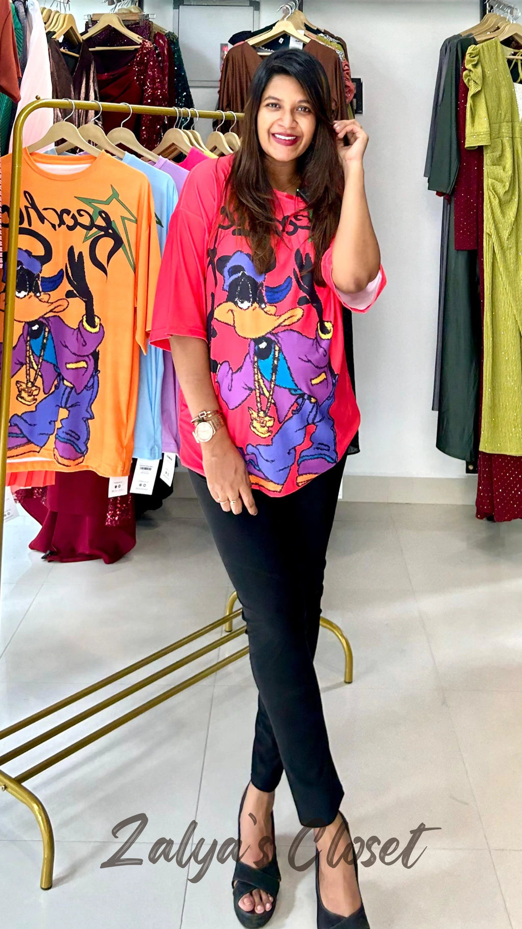 Funky Printed T-shirts - Pink image