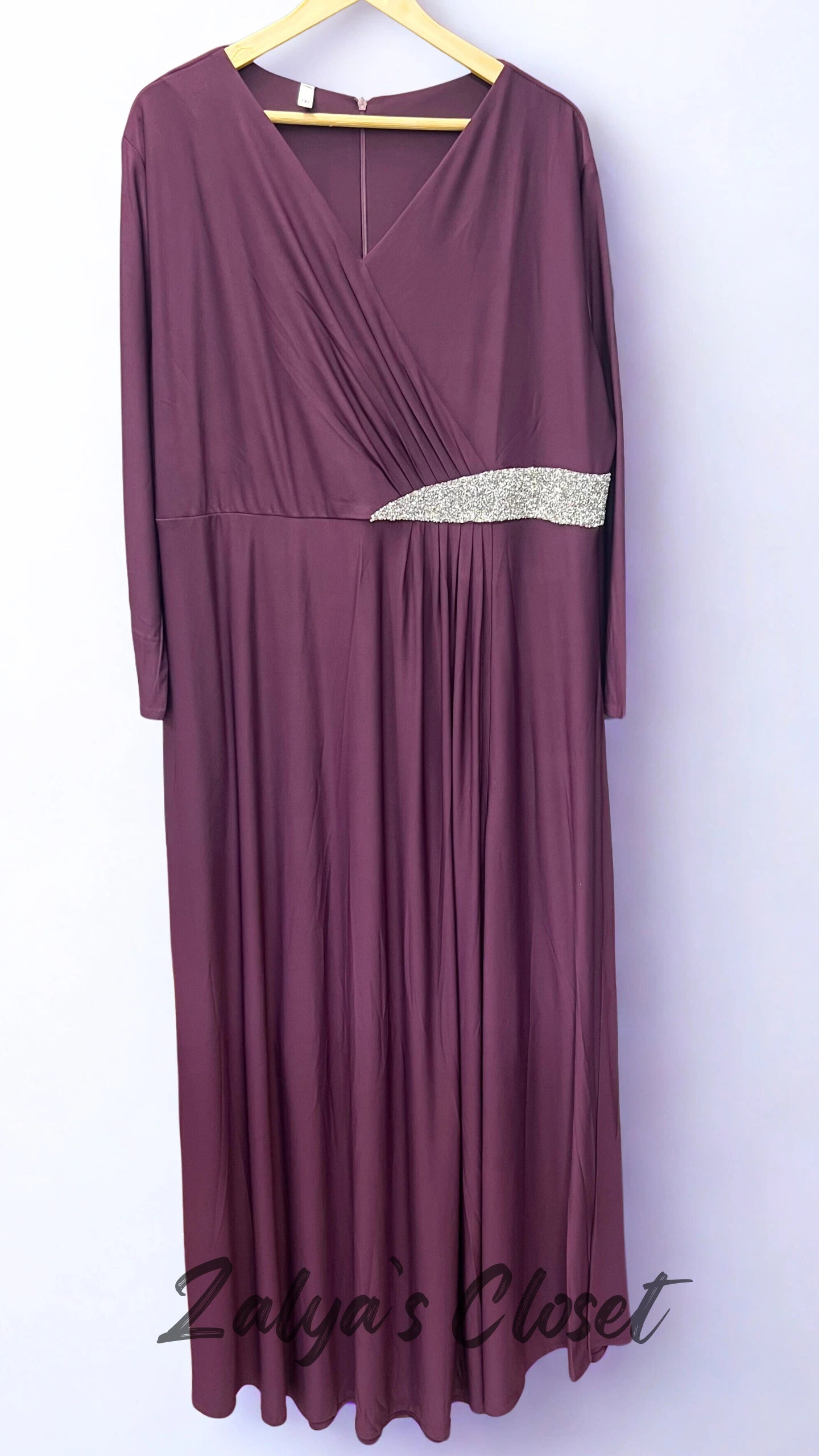 Side Stone work Party Wear Long Dress image 5