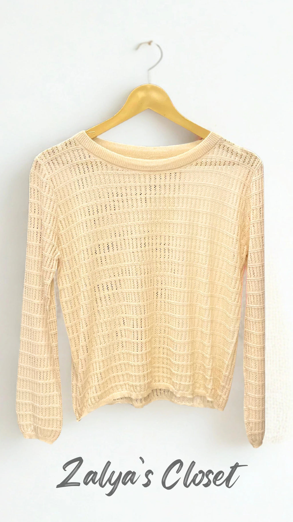 Imported Crochet Tops - Beige image