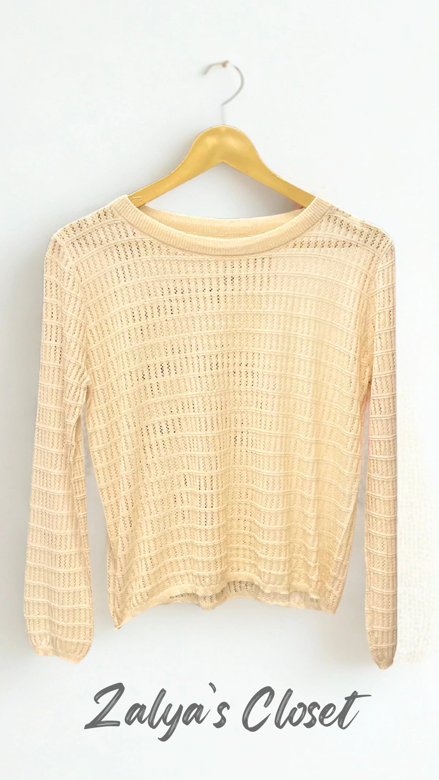 Imported Crochet Tops - Beige image