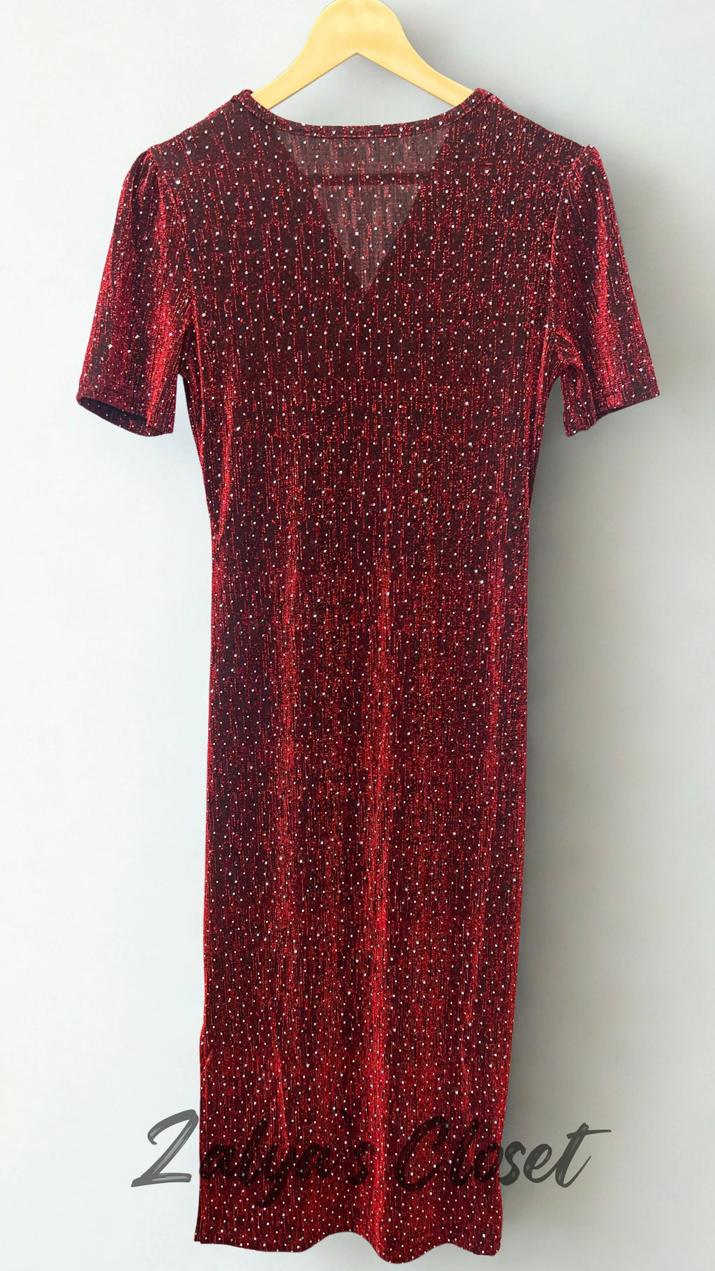 Full Stone Work Imported Dress with Metallic Belt image 2